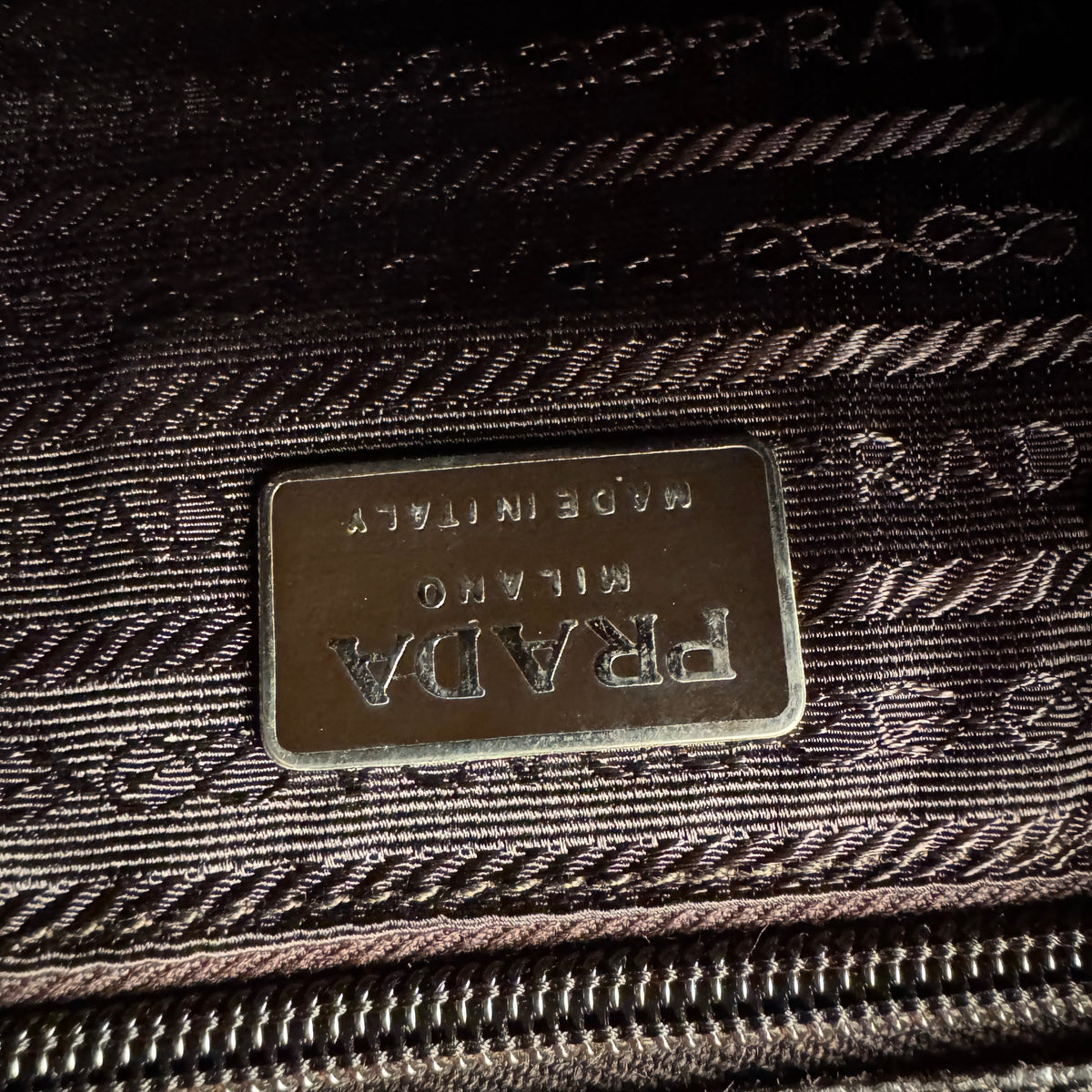 Prada Nylon and Leather Flower Handbag