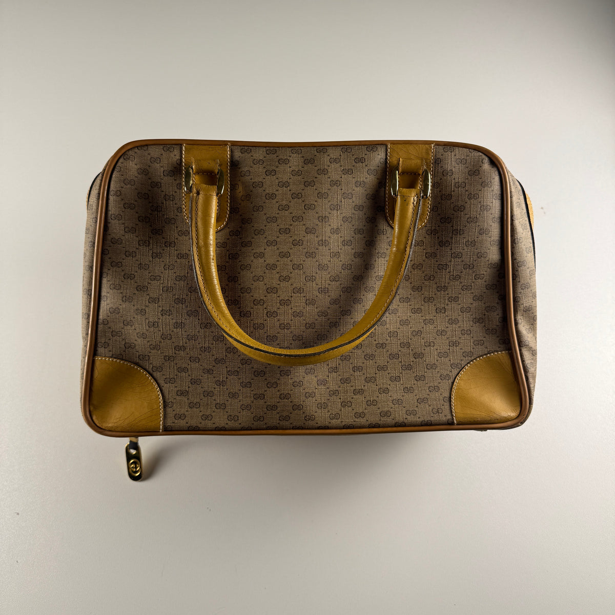 Gucci Micro GG Supreme Mini Boston Handbag