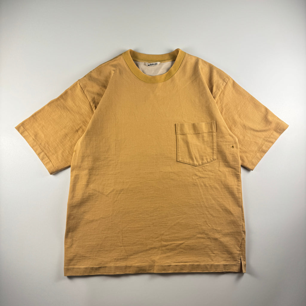 Auralee Stand-up Yellow Pocket Heavy Tee (3 / L)