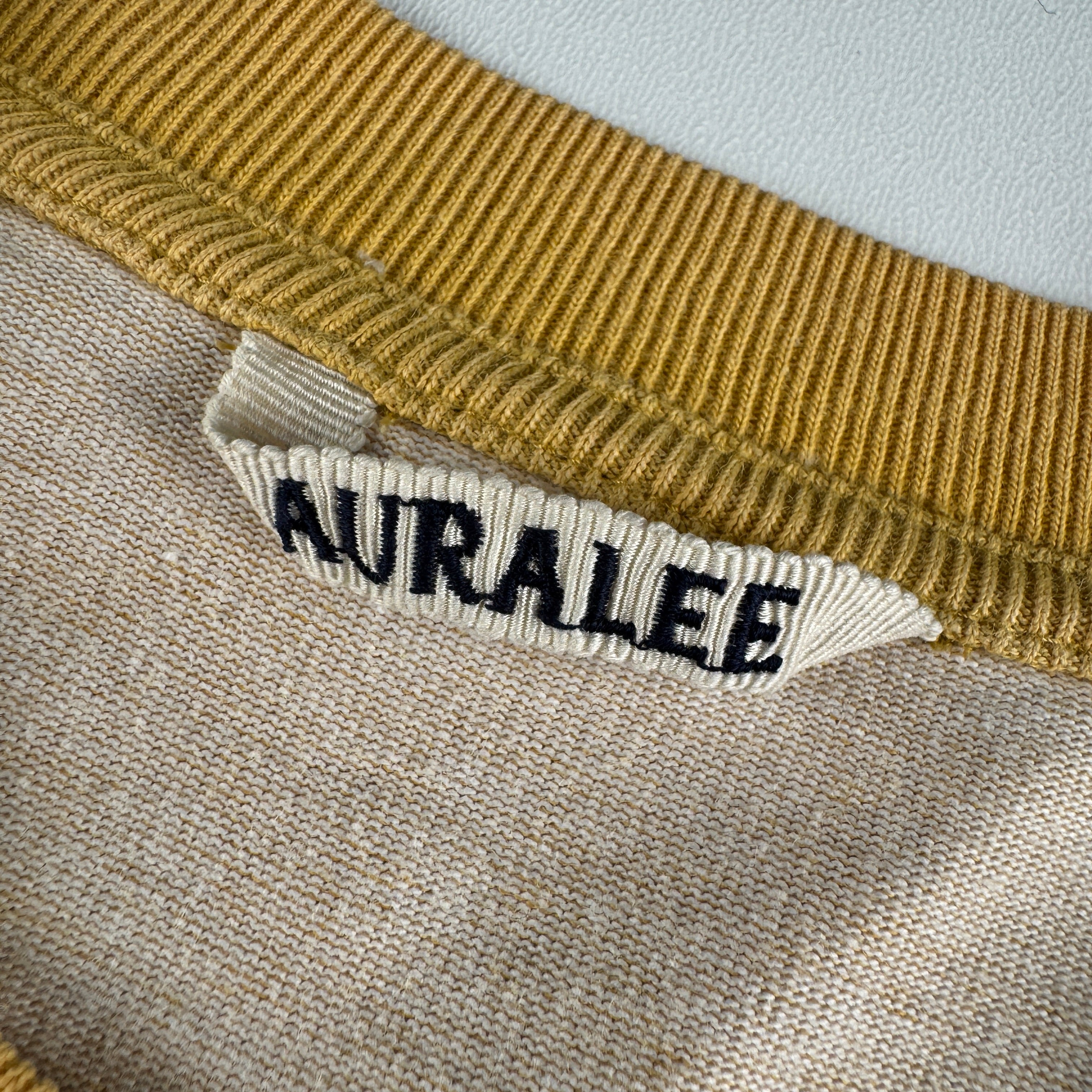 Auralee Stand-up Yellow Pocket Heavy Tee (3 / L)