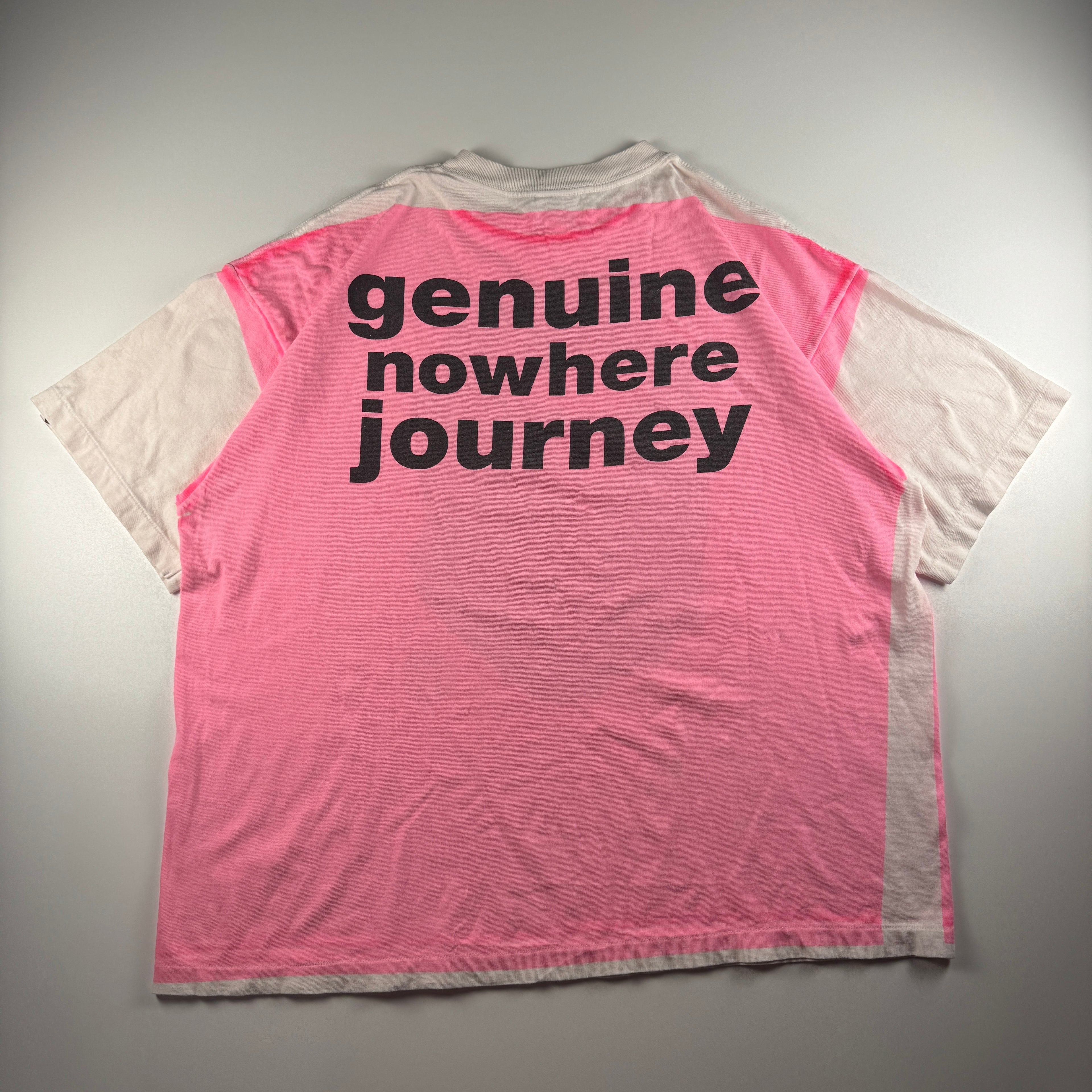 Saint-Mxxxxx x BAPE Genuine Nowhere Journey Pink White Tee (XXL)
