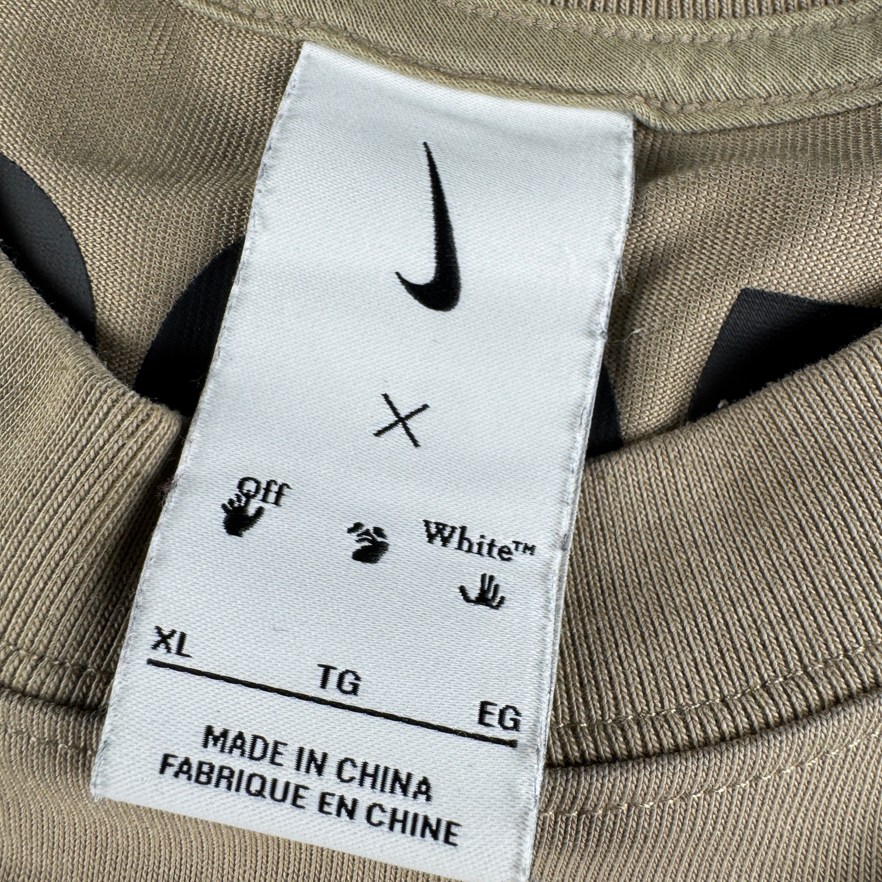 Nike x Off-White Oversized Beige Tee (XL)