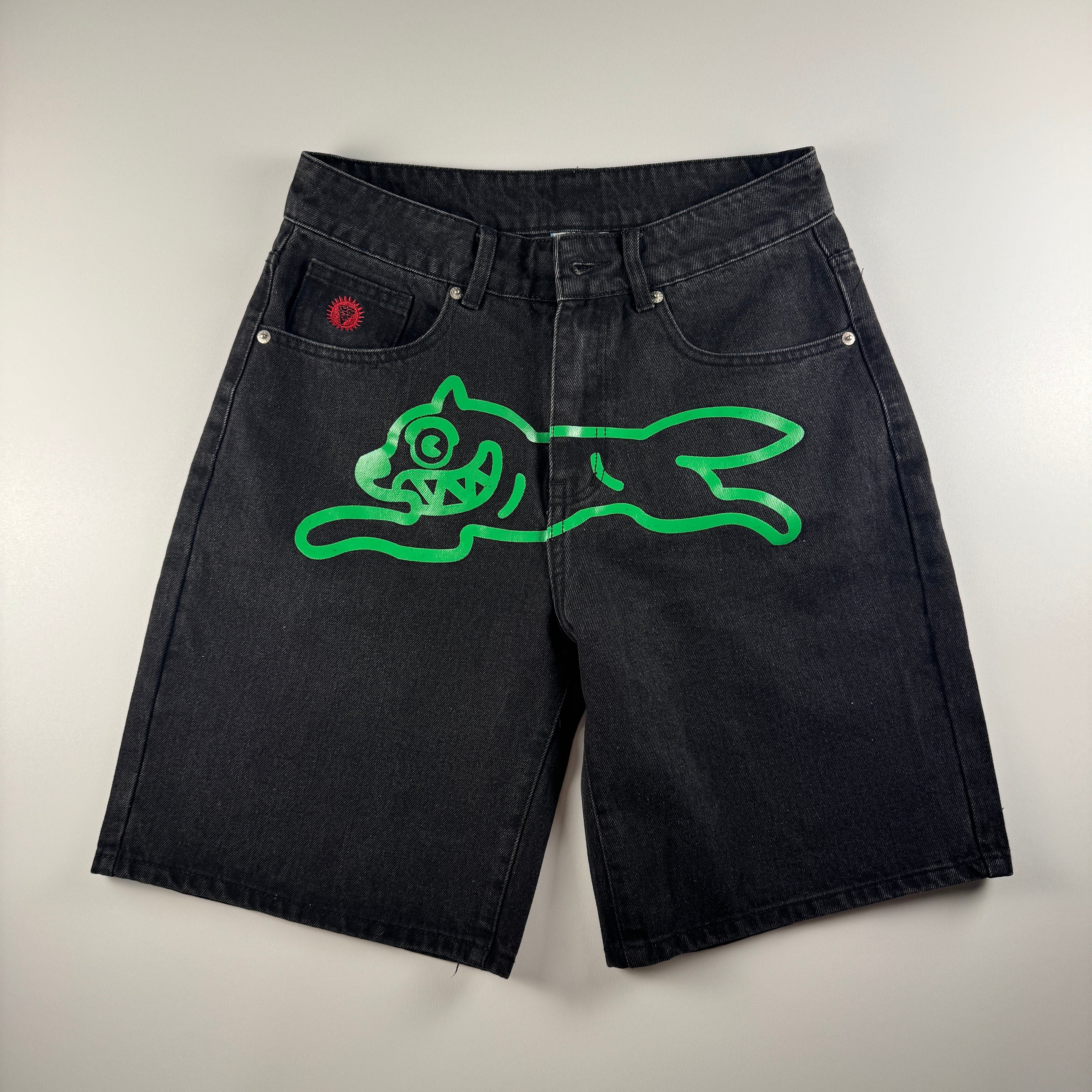 Ice Cream Green Running Dog Navy Short (30)
