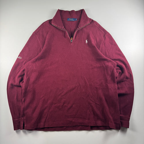 Ralph Lauren Red 1/4 Zip Sweater (L)
