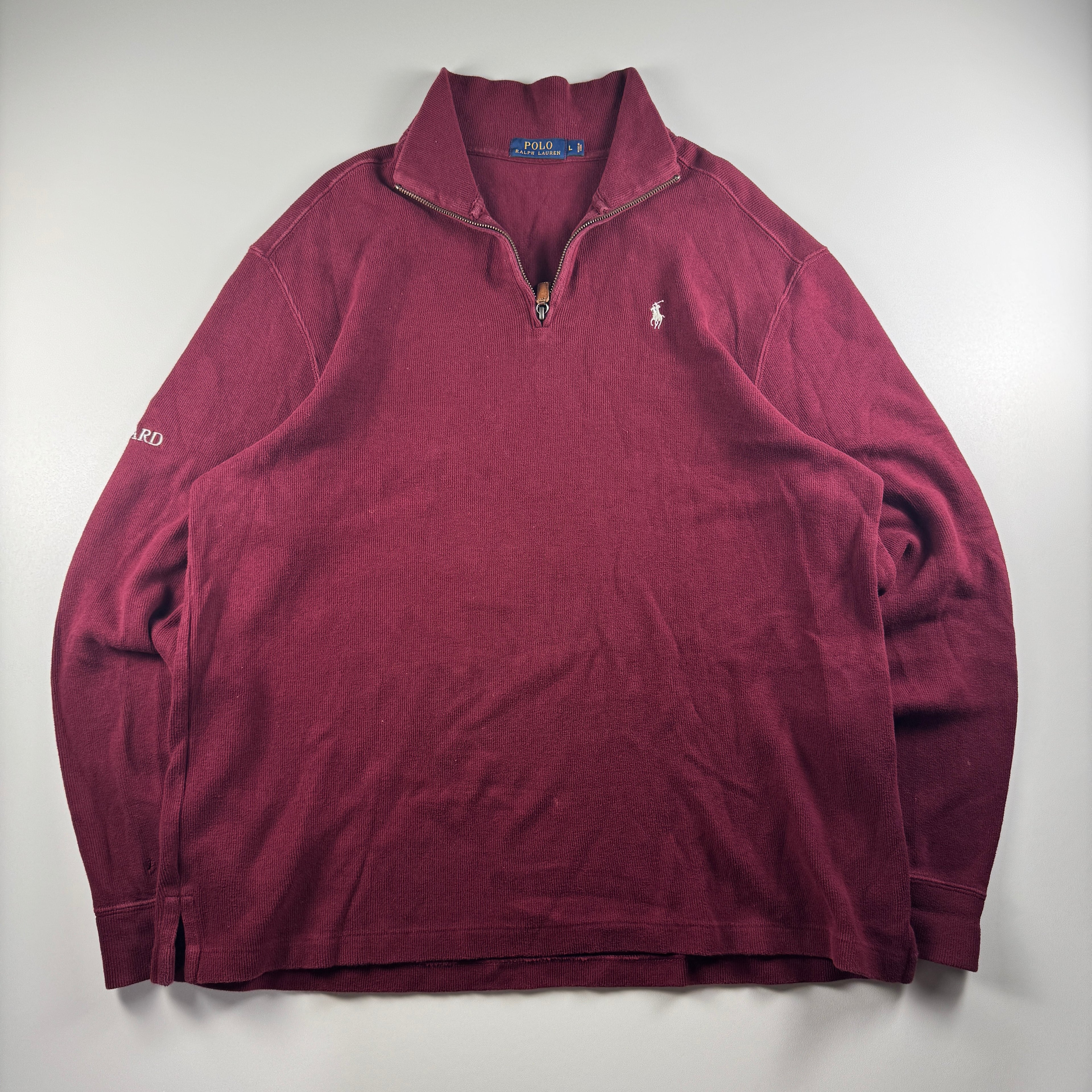 Ralph Lauren Red 1/4 Zip Sweater (L)