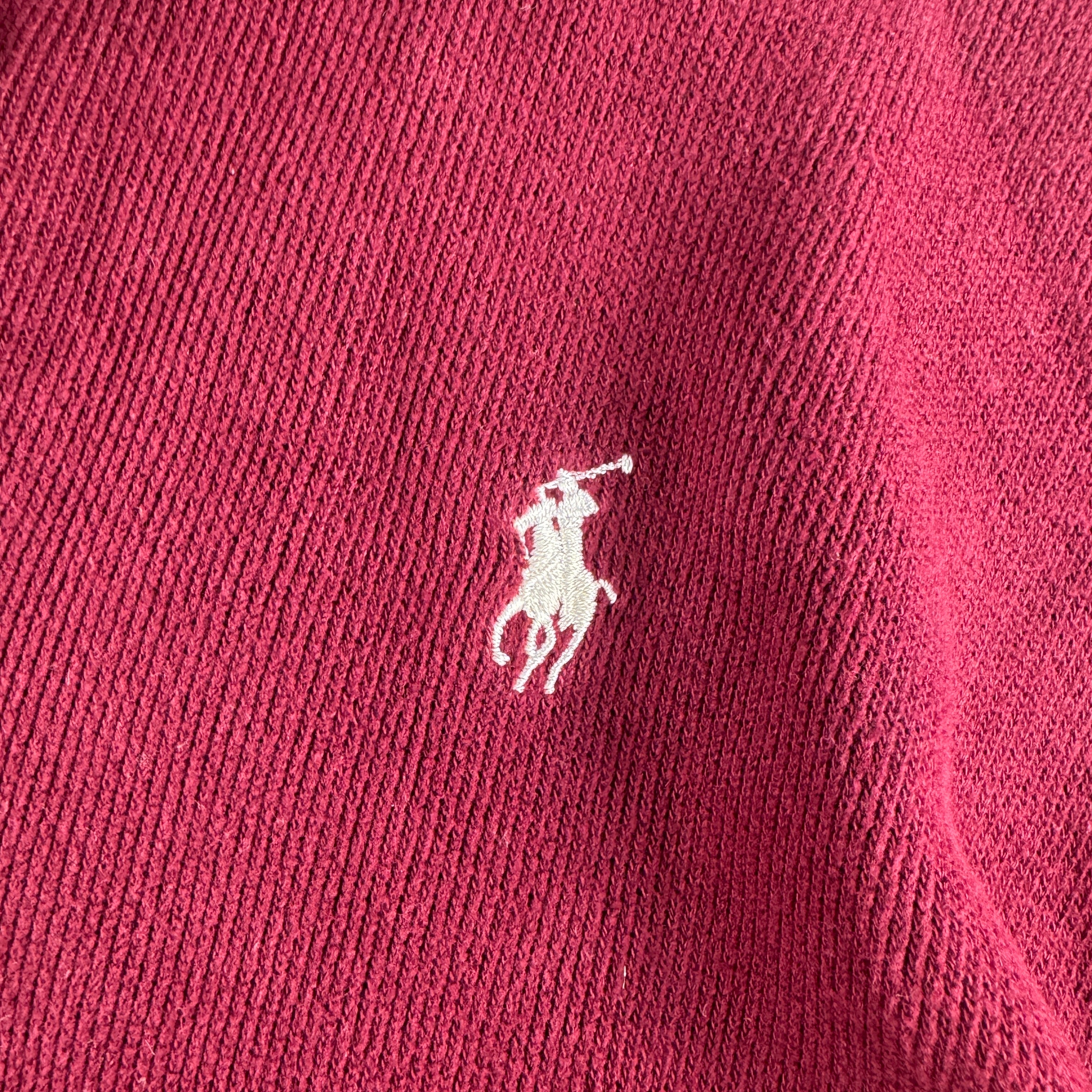 Ralph Lauren Red 1/4 Zip Sweater (L)