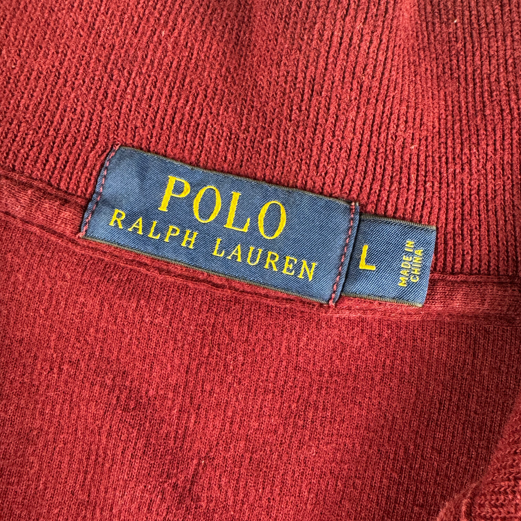 Ralph Lauren Red 1/4 Zip Sweater (L)