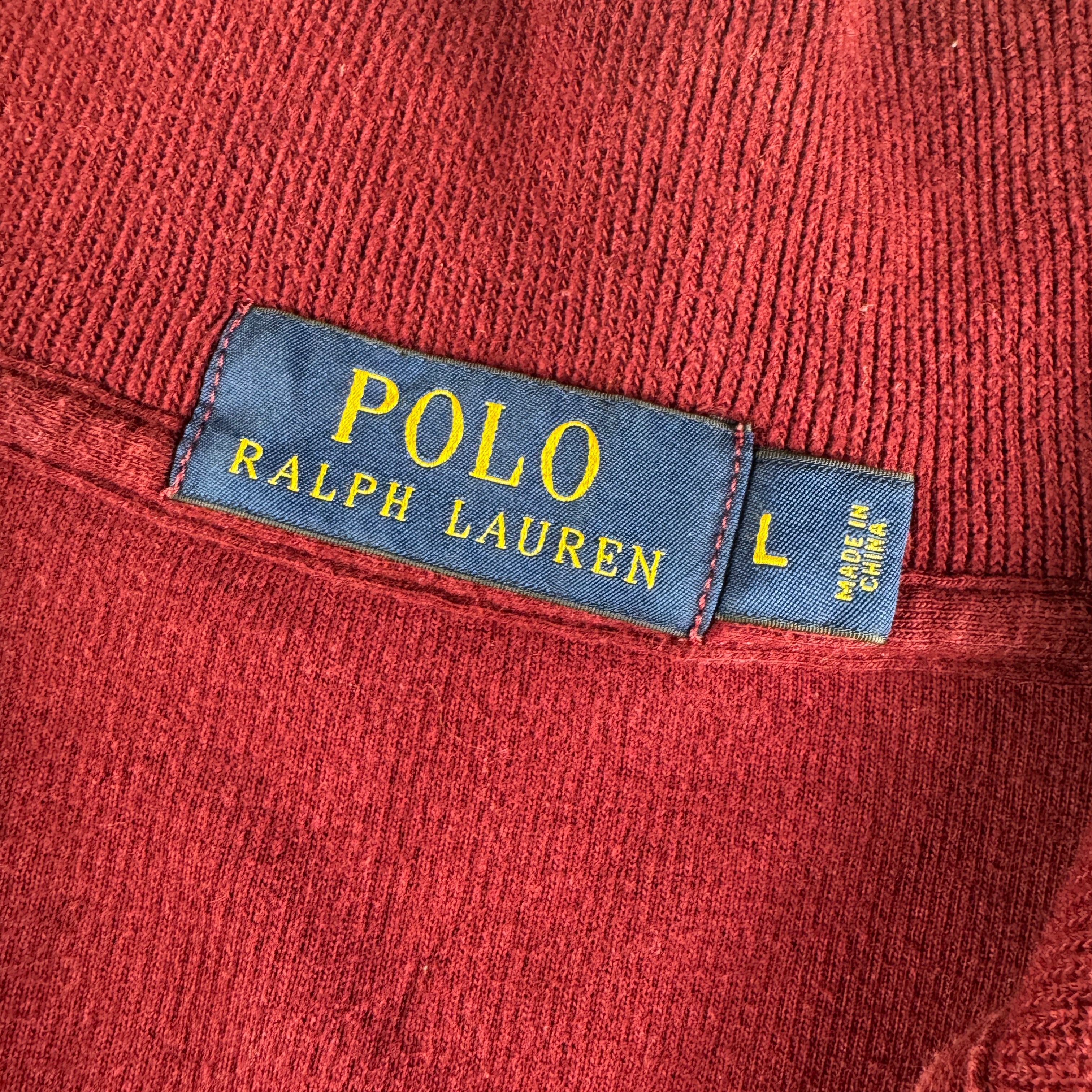 Ralph Lauren Red 1/4 Zip Sweater (L)
