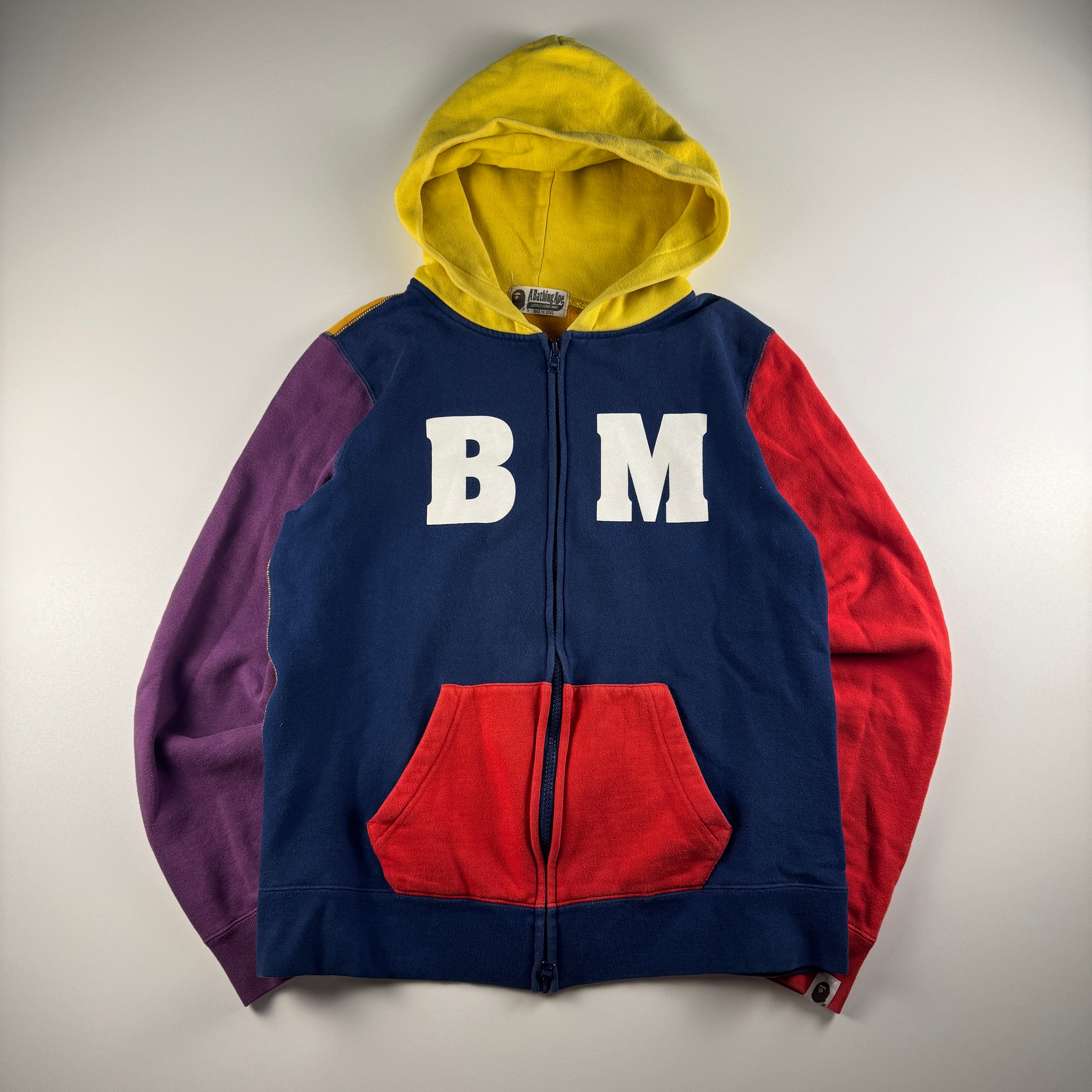 BAPE Baby Milo “BM” Color Block Zip Hoodie (S)