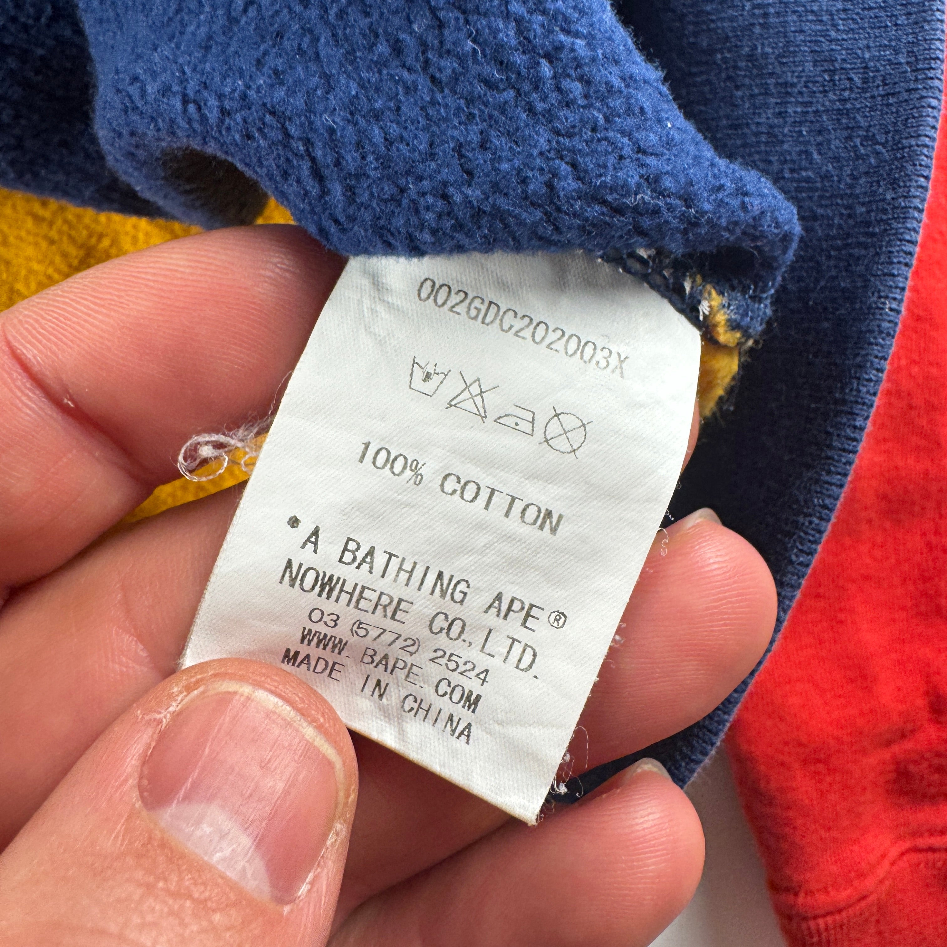 BAPE Baby Milo “BM” Color Block Zip Hoodie (S)