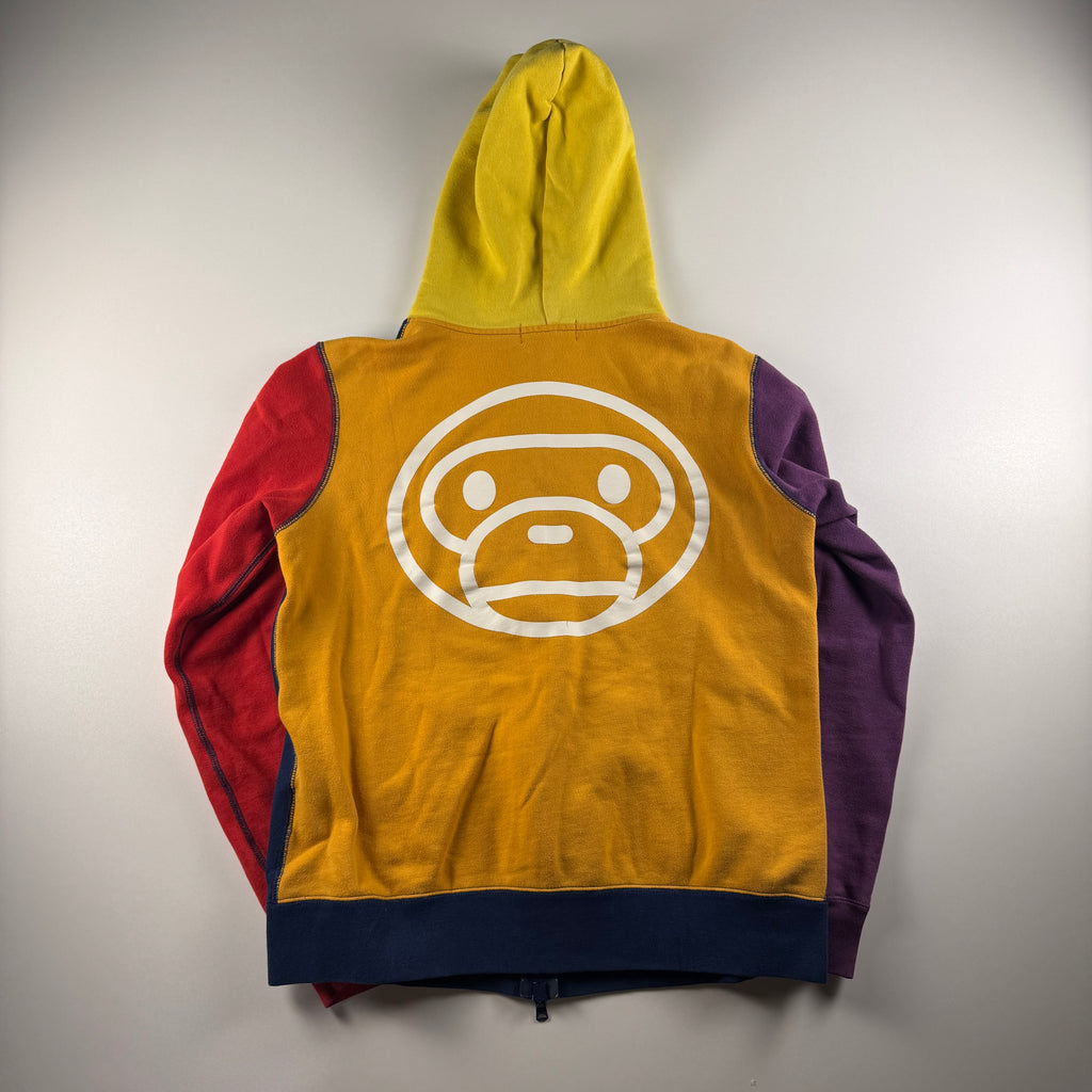 BAPE Baby Milo "BM" Color Block Zip Hoodie (S)