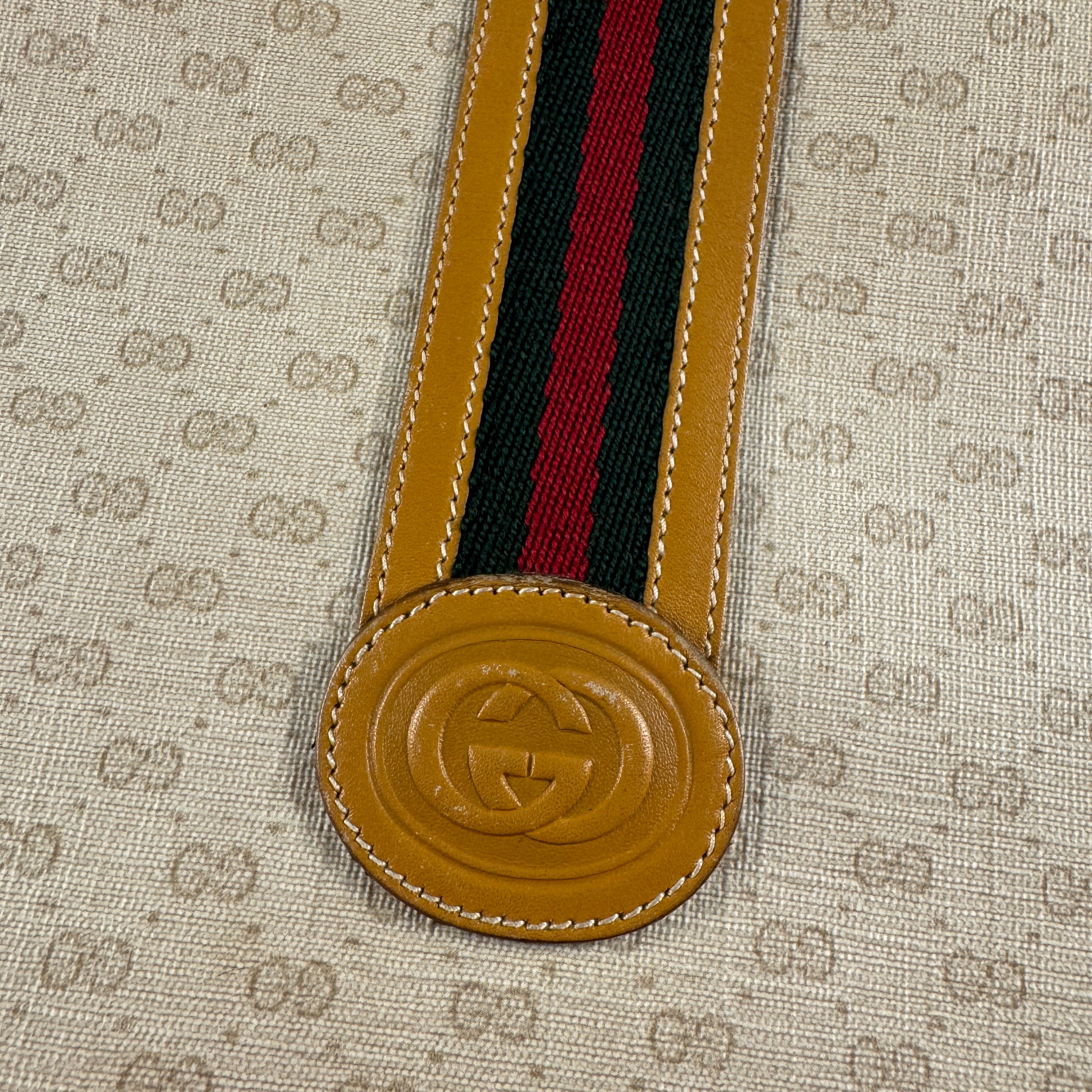 Gucci Sherry Line Beige Micro GG Web Design Shoulder Bag