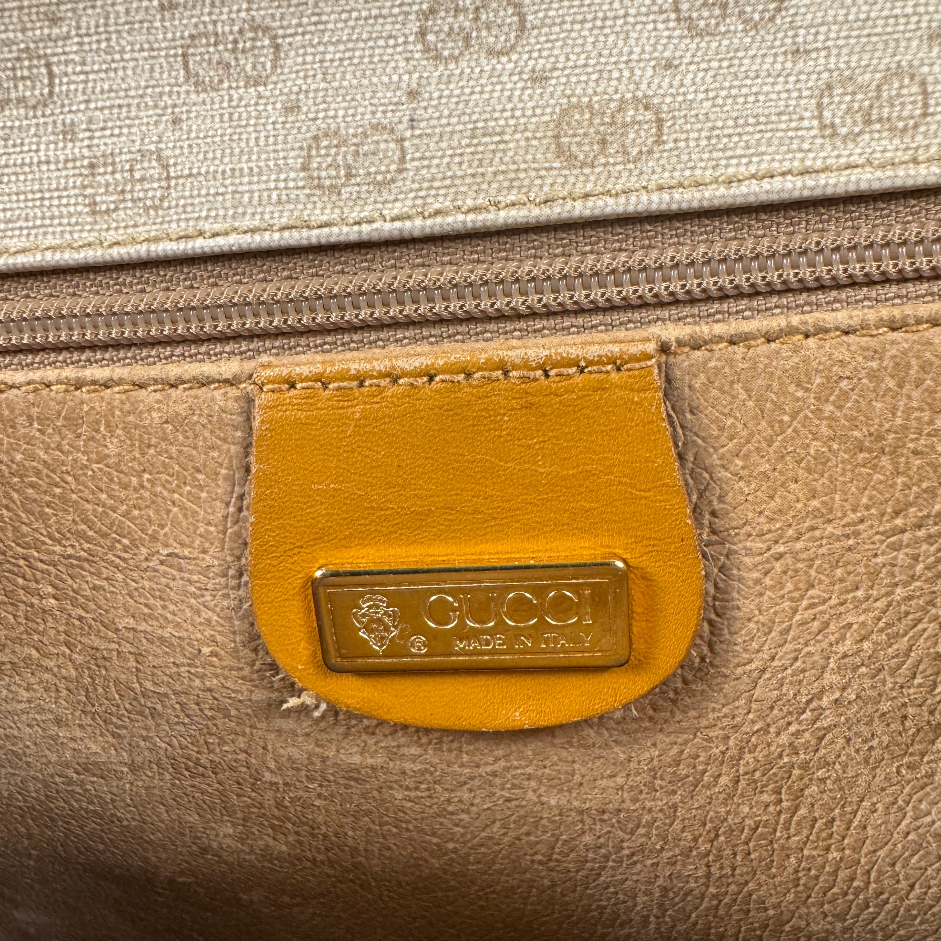 Gucci Sherry Line Beige Micro GG Web Design Shoulder Bag