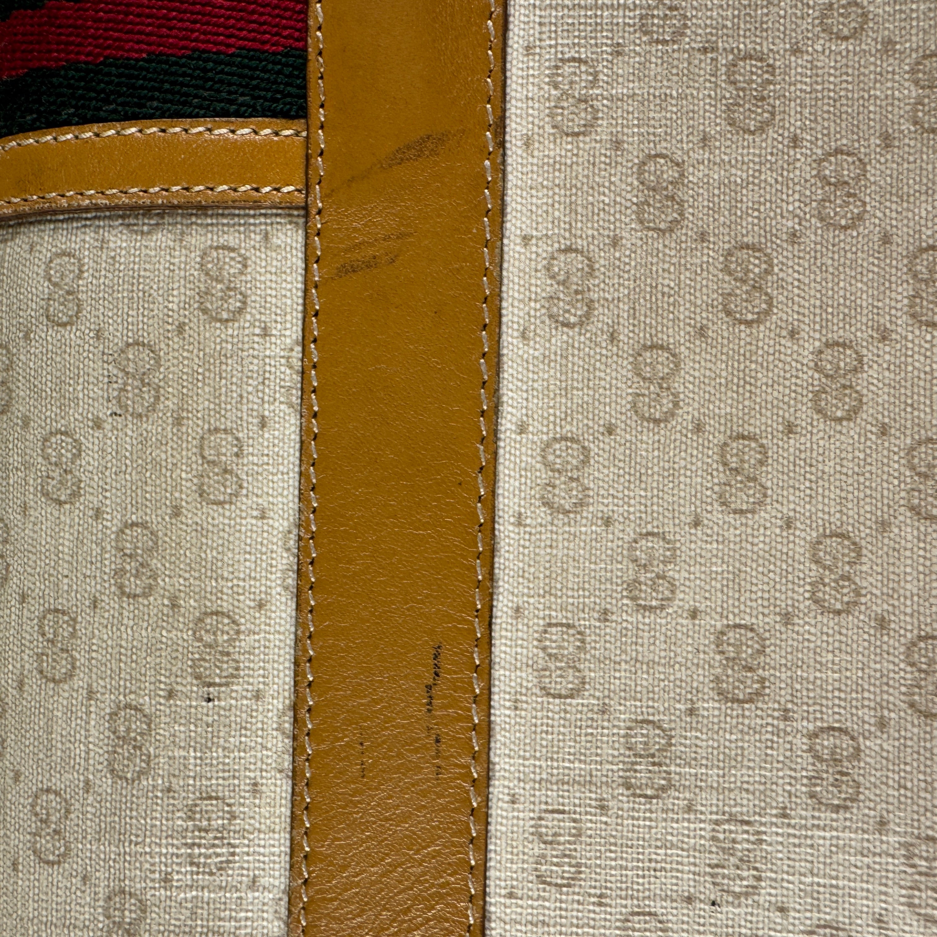 Gucci Sherry Line Beige Micro GG Web Design Shoulder Bag