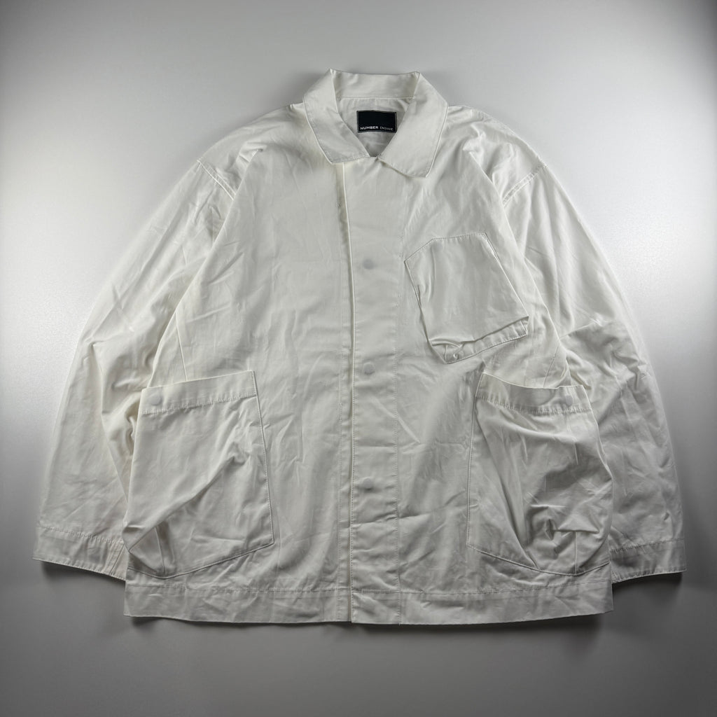 Number Nine Multi-Pocket White Short Sleeve Shirt (3 / L)