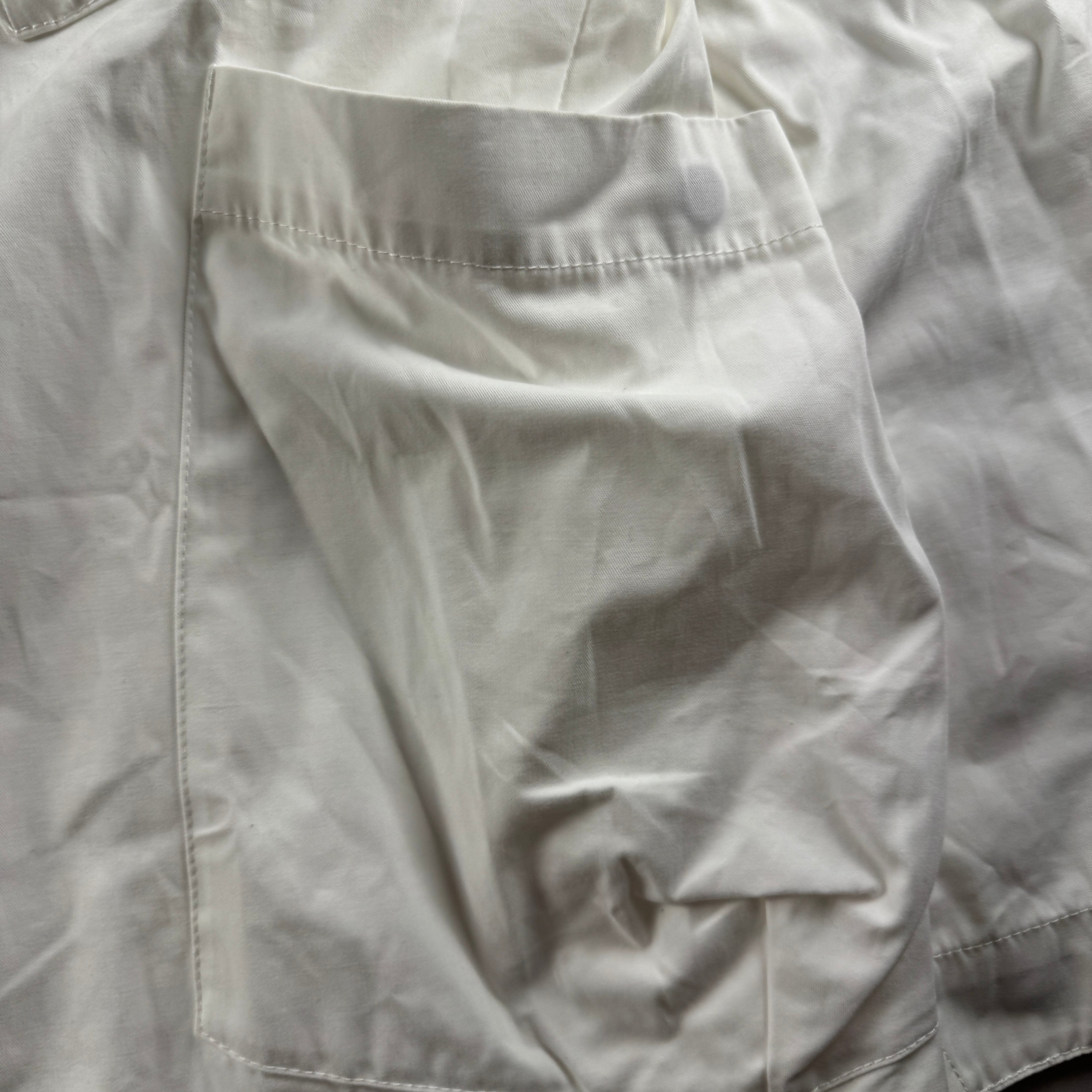 Number Nine Multi-Pocket White Short Sleeve Shirt (3 / L)