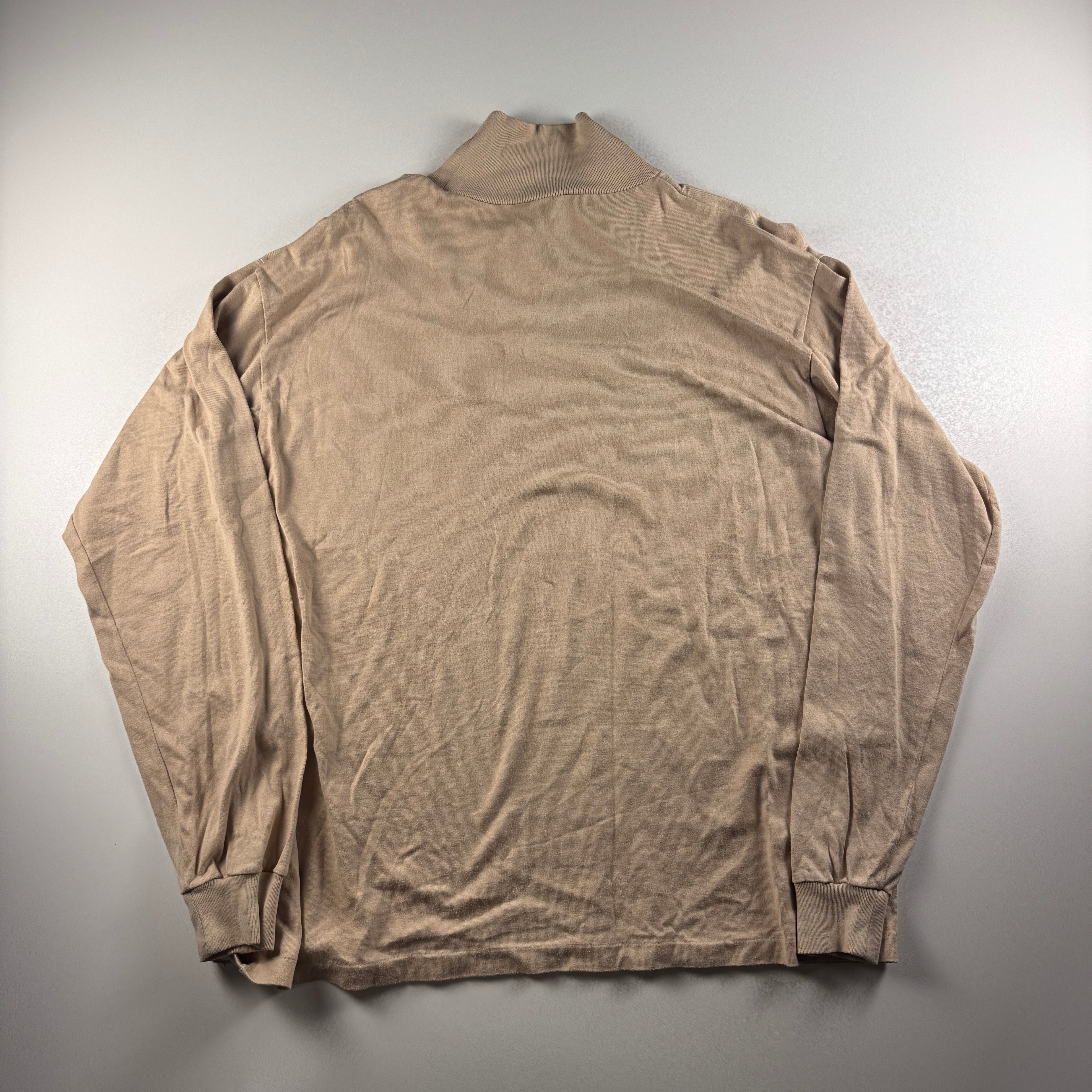 Auralee Turtleneck Super High Gauge Beige Knitted Sweater (3 - L)
