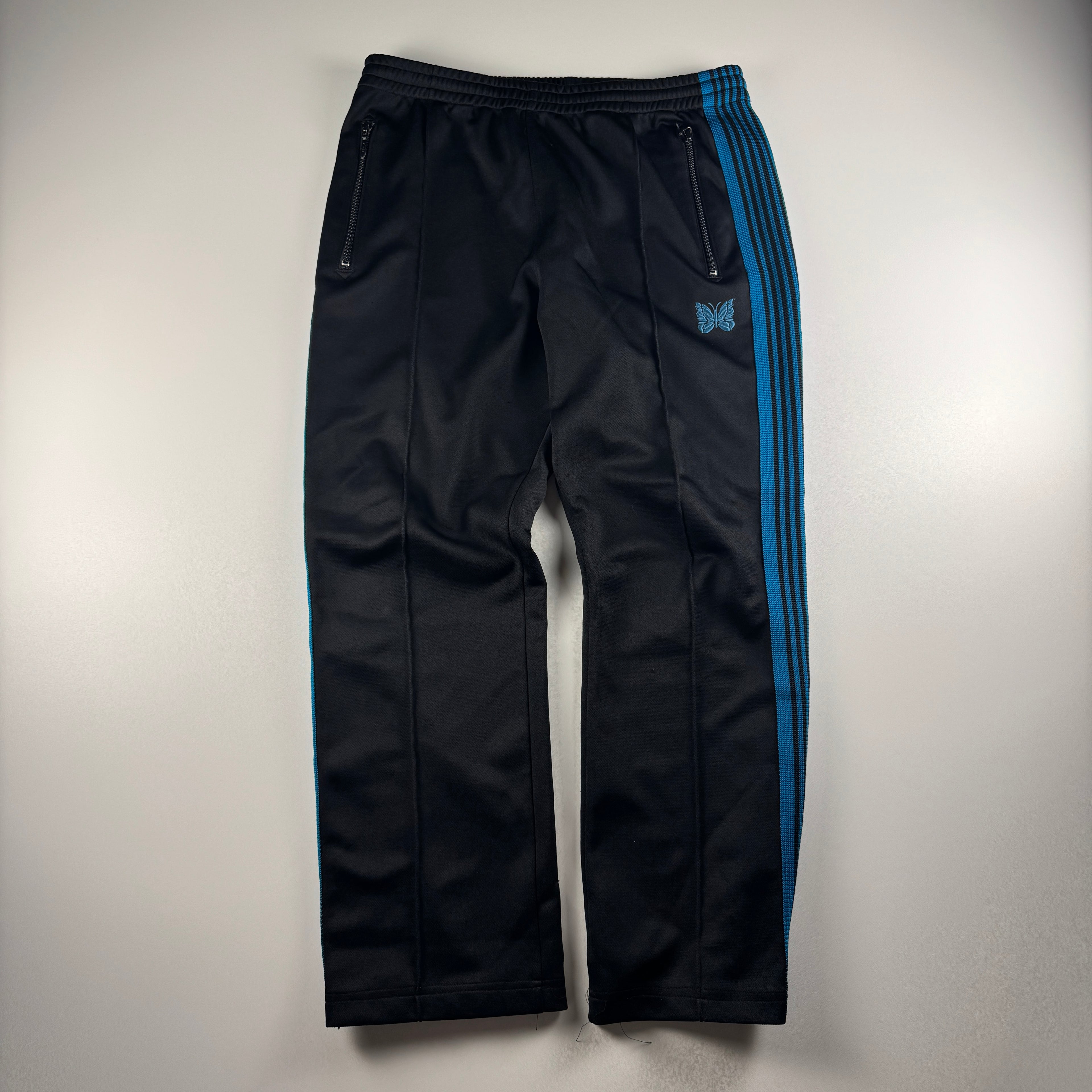Needles Black Blue Line Track Pants (M)