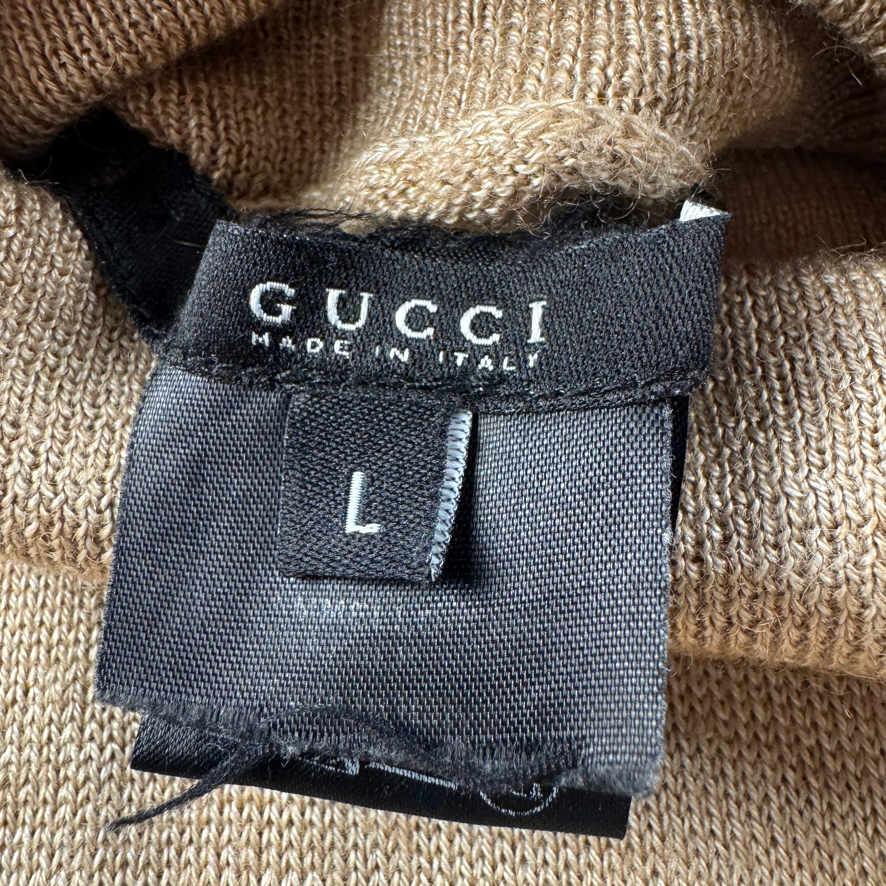 Gucci Vintage Brown Knitted High Gauge Sweater (L)