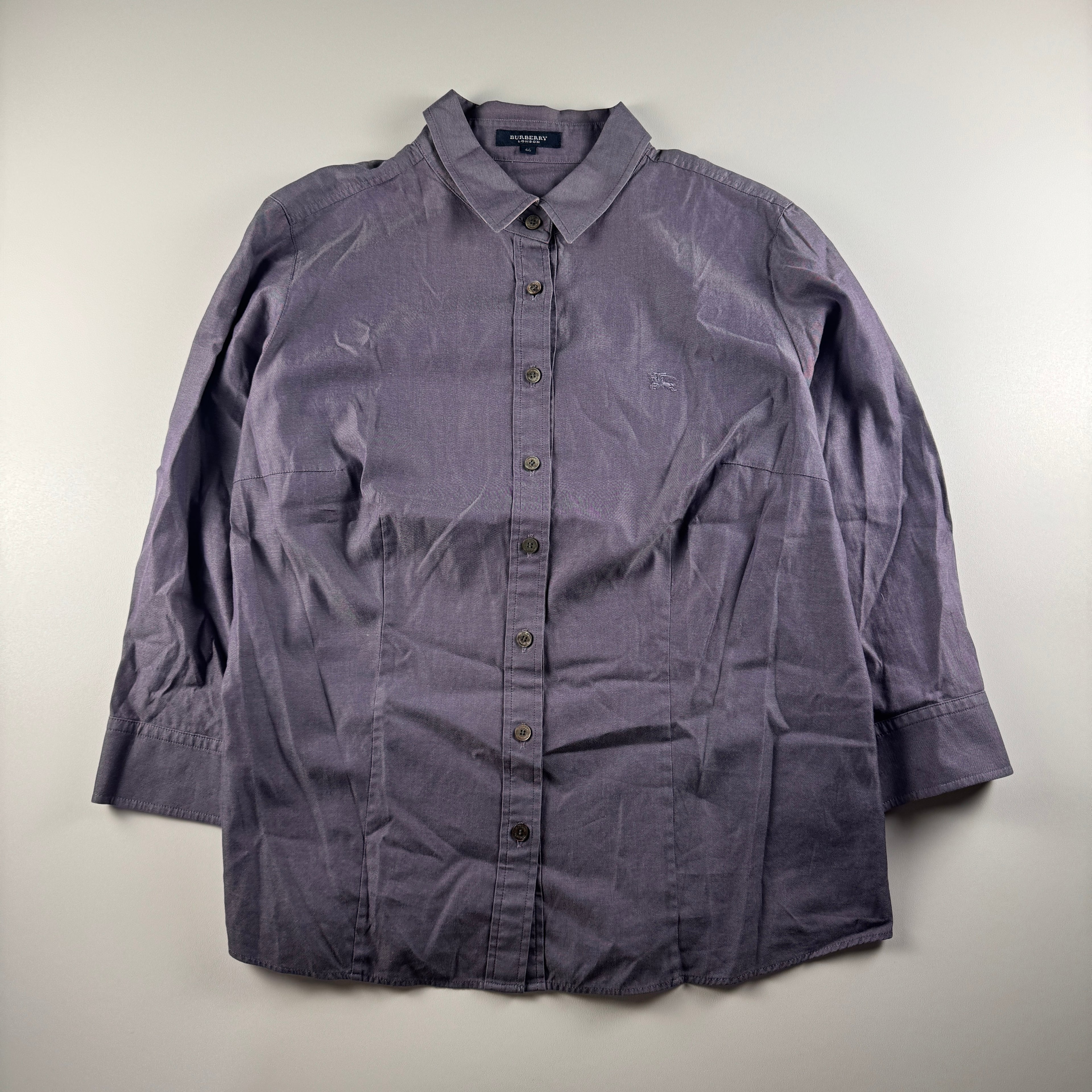 Burberry Purple Half Sleeve Shirt (46)