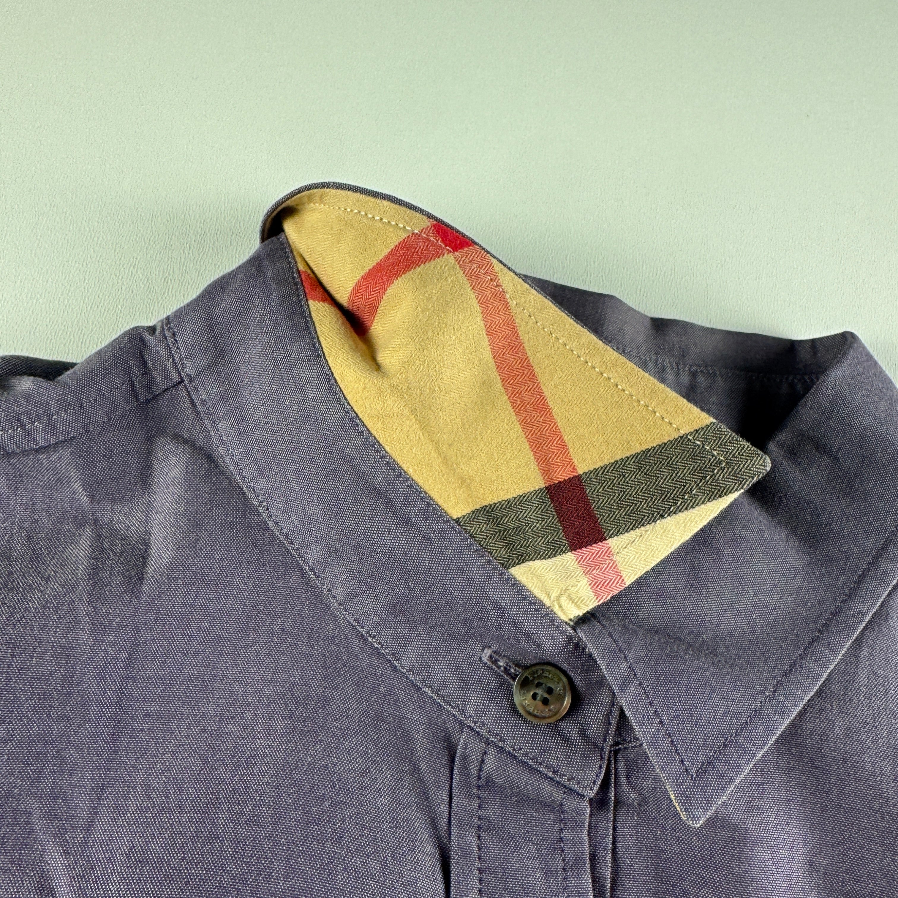 Burberry Purple Half Sleeve Shirt (46)