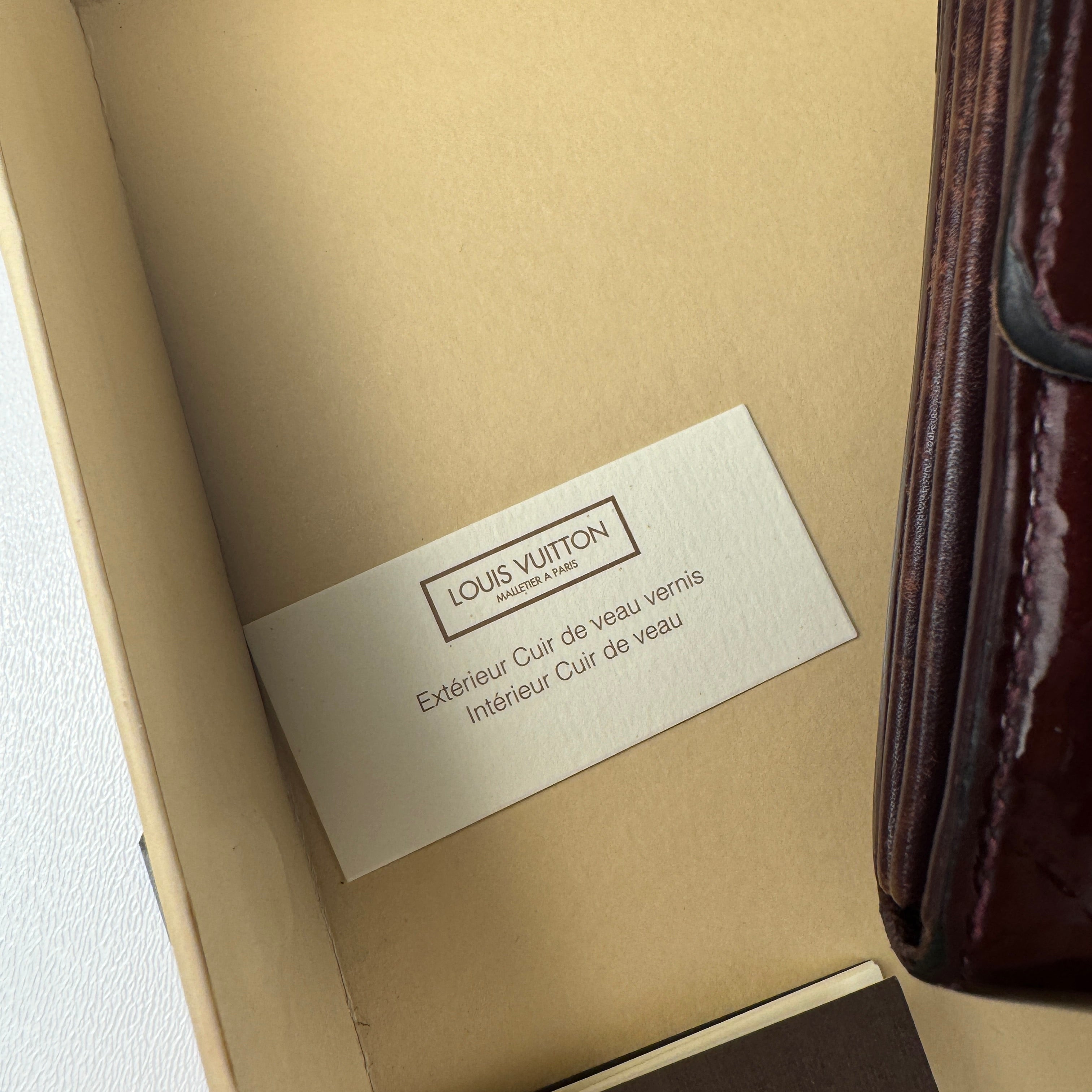 Louis Vuitton Monogram Vernis Long Wallet Burgundy