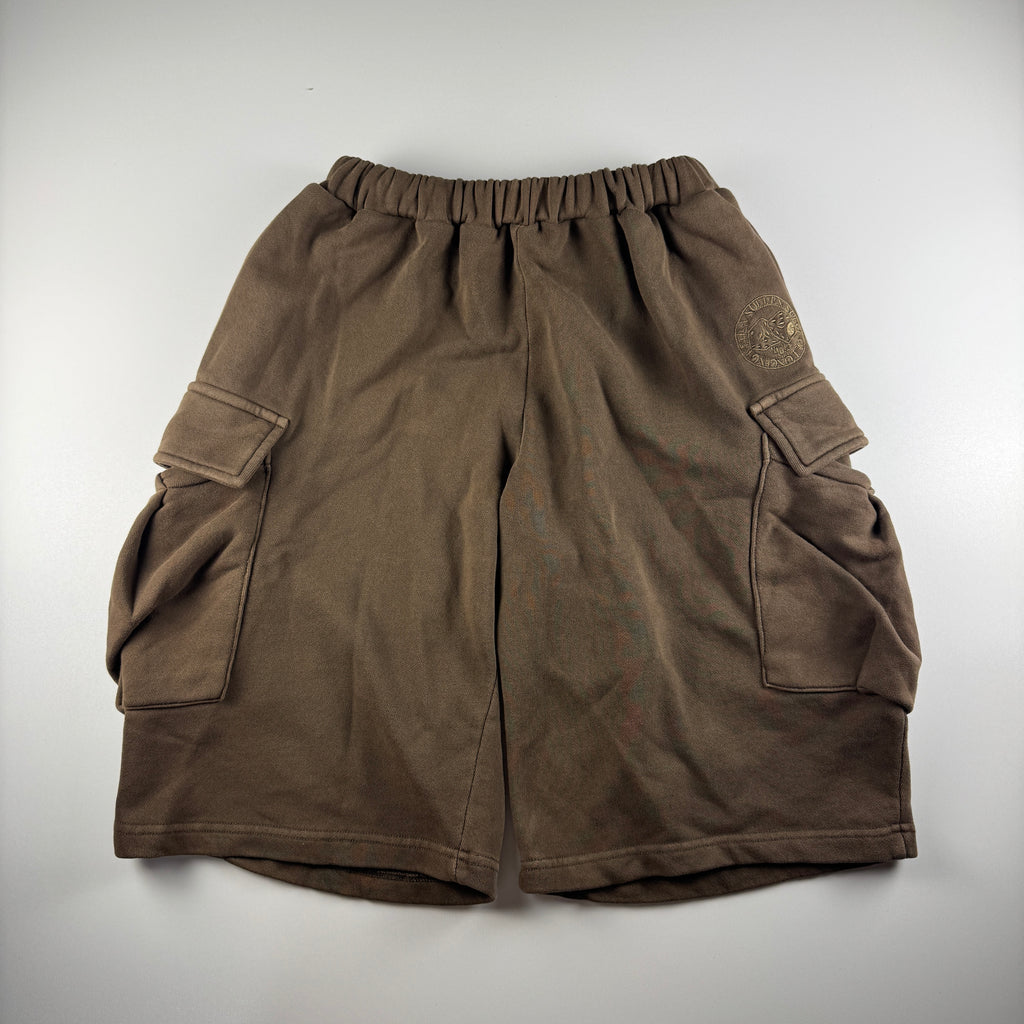 Younger Song Cargo Sweat Shorts Brown (M)