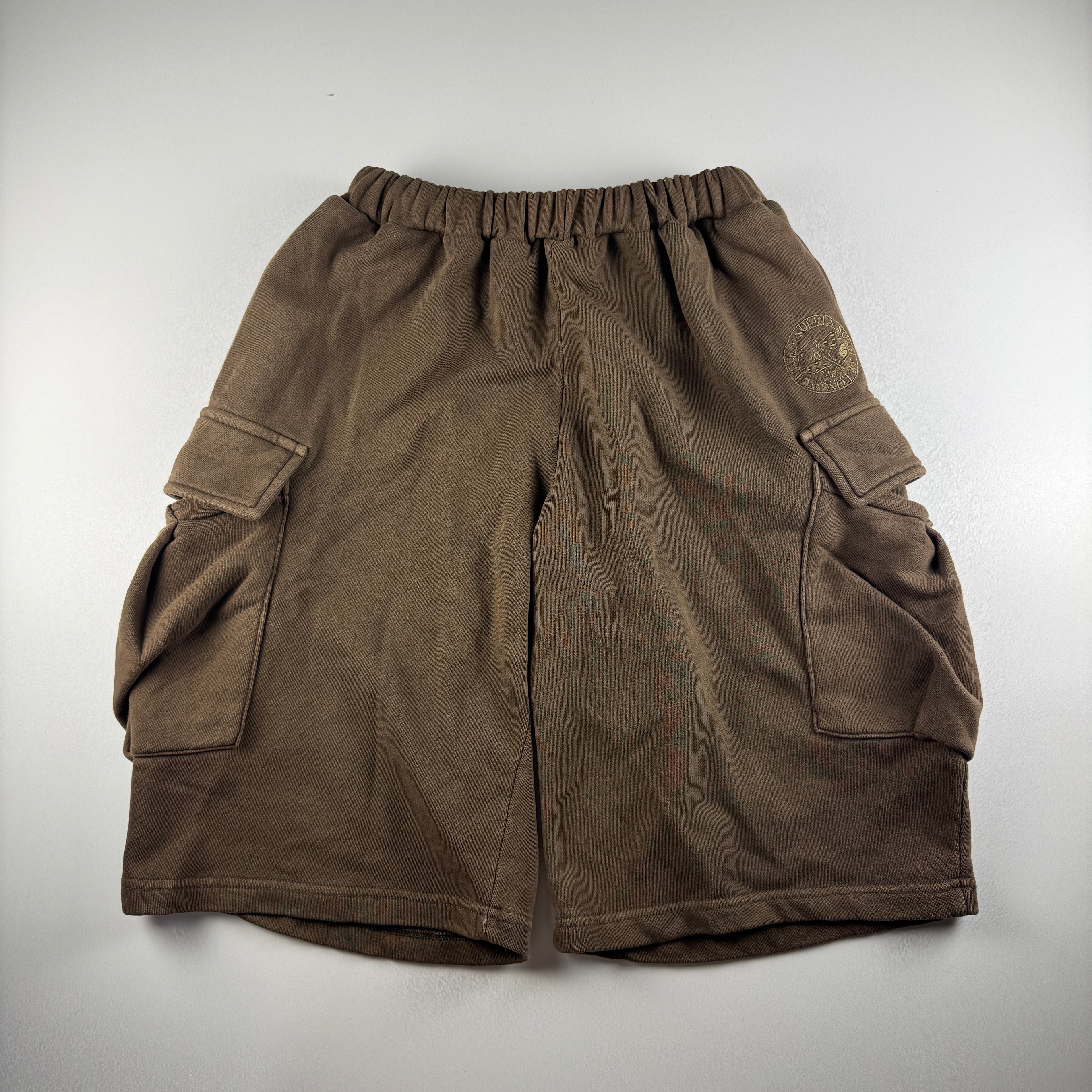 Younger Song Cargo Sweat Shorts Brown (M)
