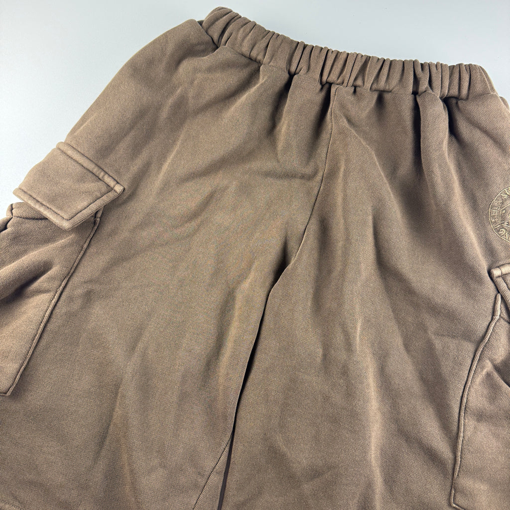 Younger Song Cargo Sweat Shorts Brown (M)