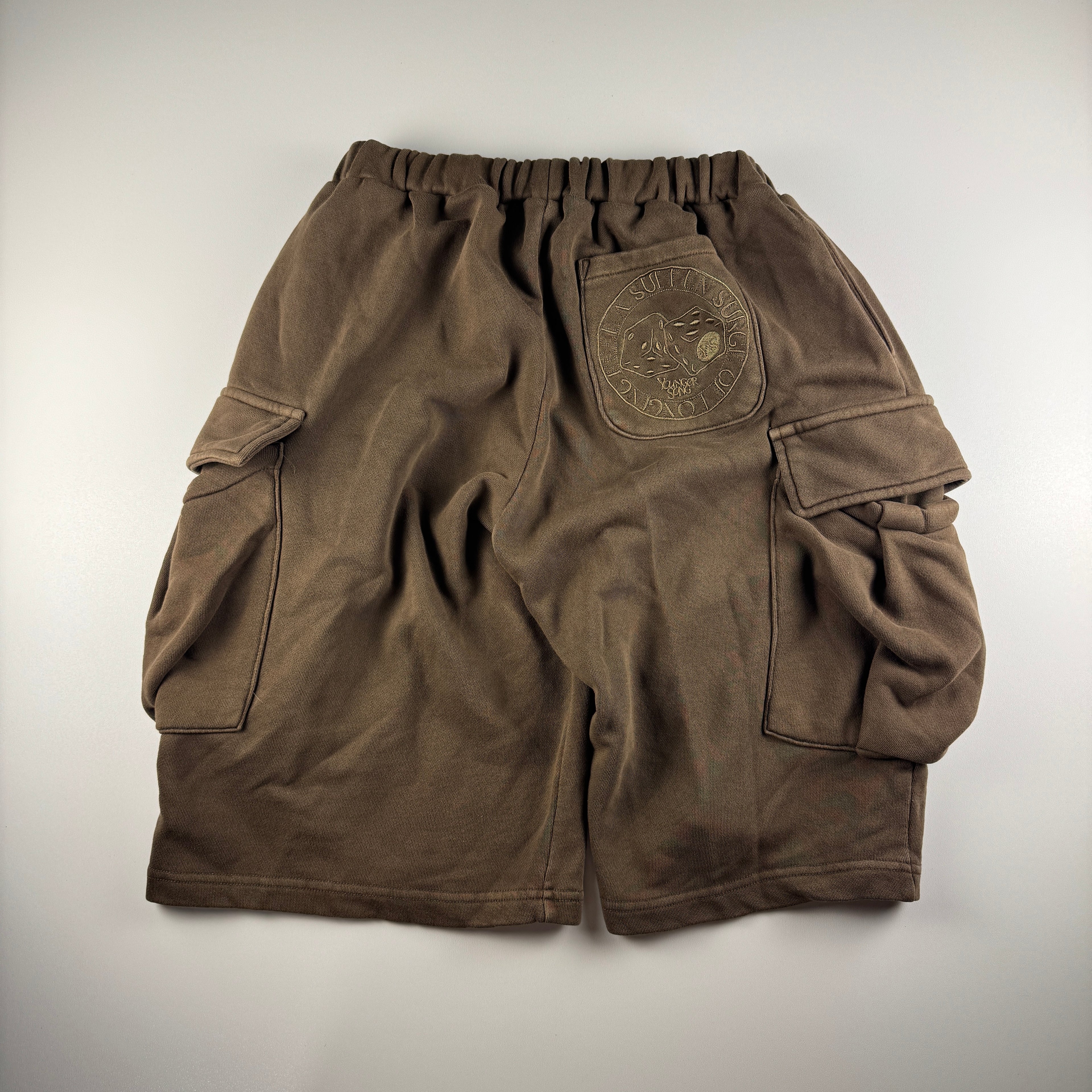 Younger Song Cargo Sweat Shorts Brown (M)