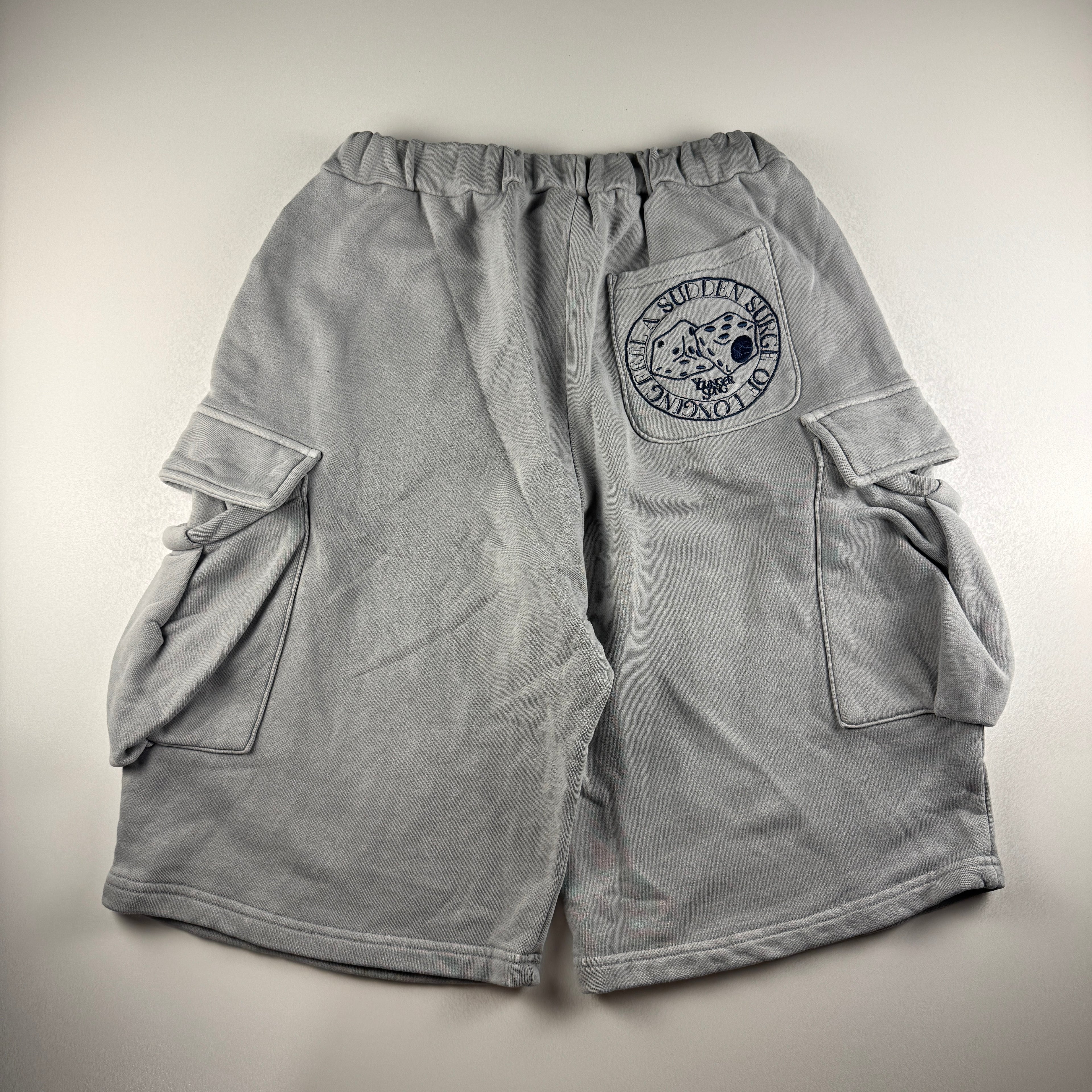Younger Song Cargo Sweat Shorts Grey (M)