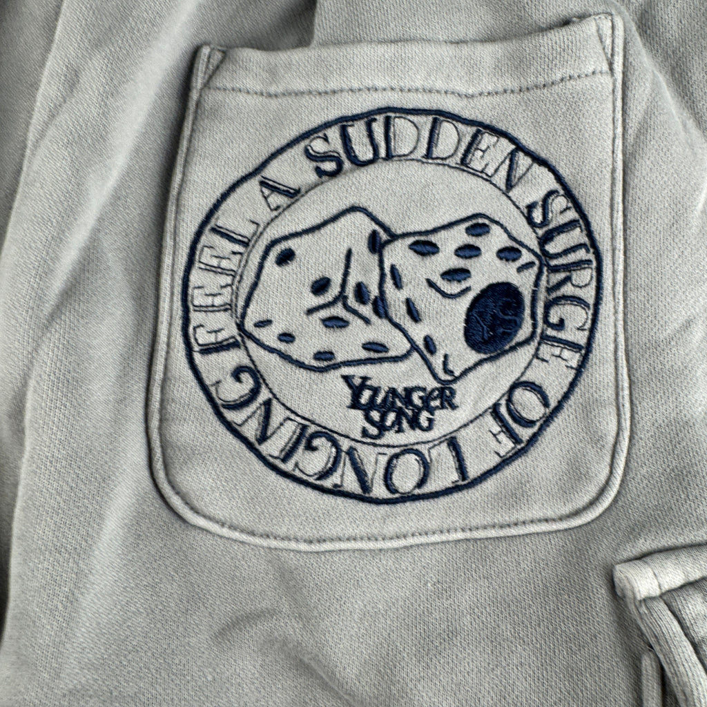 Younger Song Cargo Sweat Shorts Grey (M)