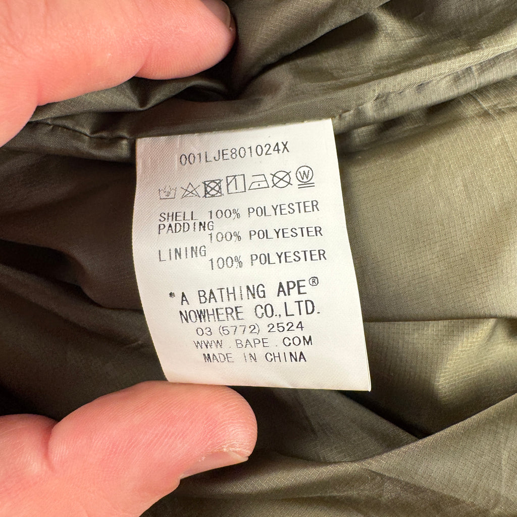 BAPE Green Camo Quilted Jacket (M)