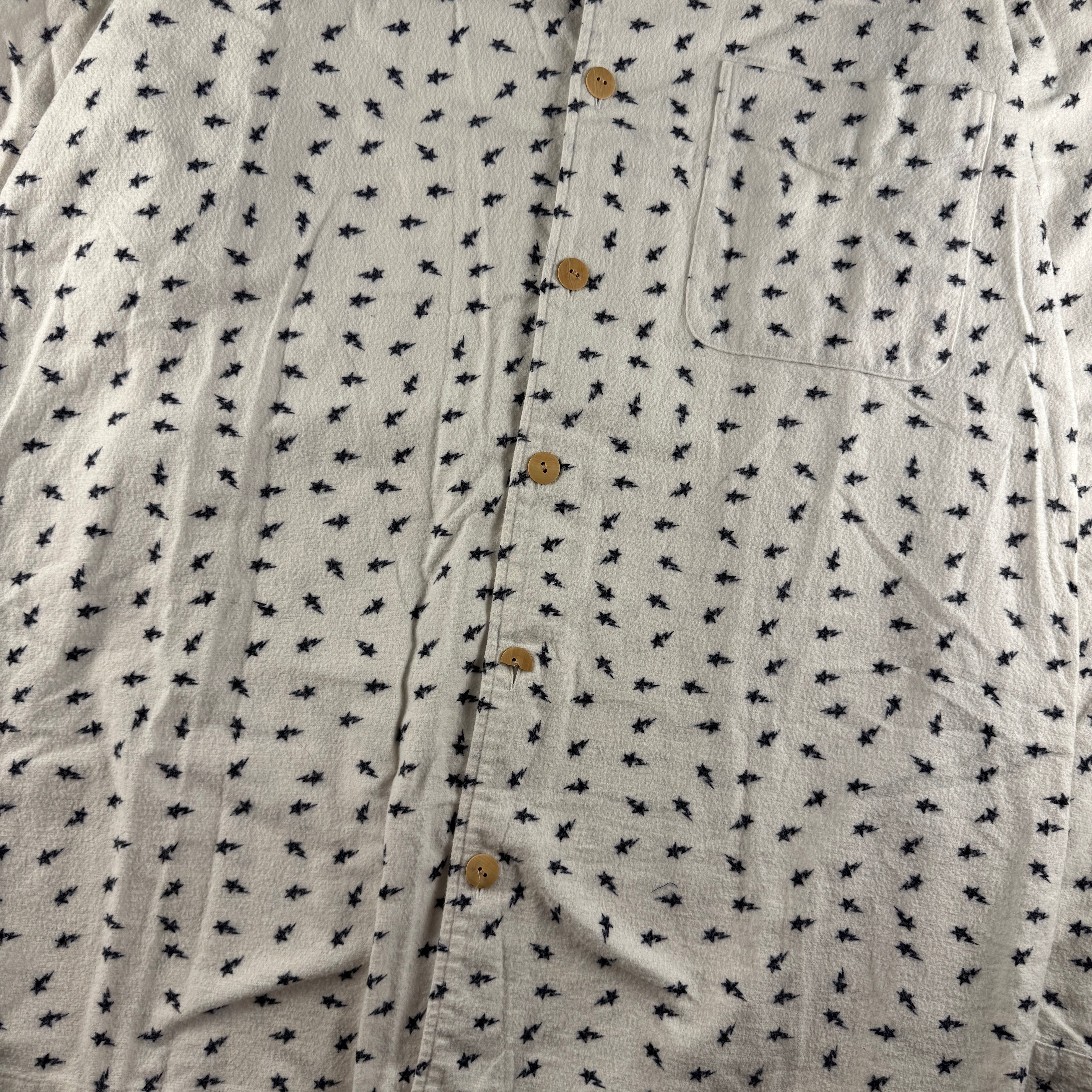 BAPE Star Vintage White Long Sleeve Shirt (XL)