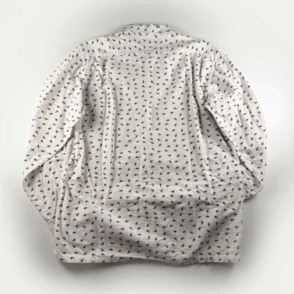 BAPE Star Vintage White Long Sleeve Shirt (XL)