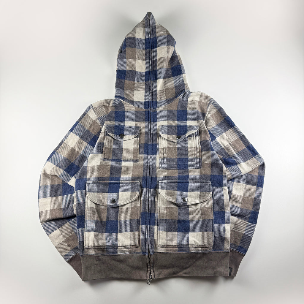 BAPE Buffalo Check Multi Pocket Full Zip Hoodie (M)