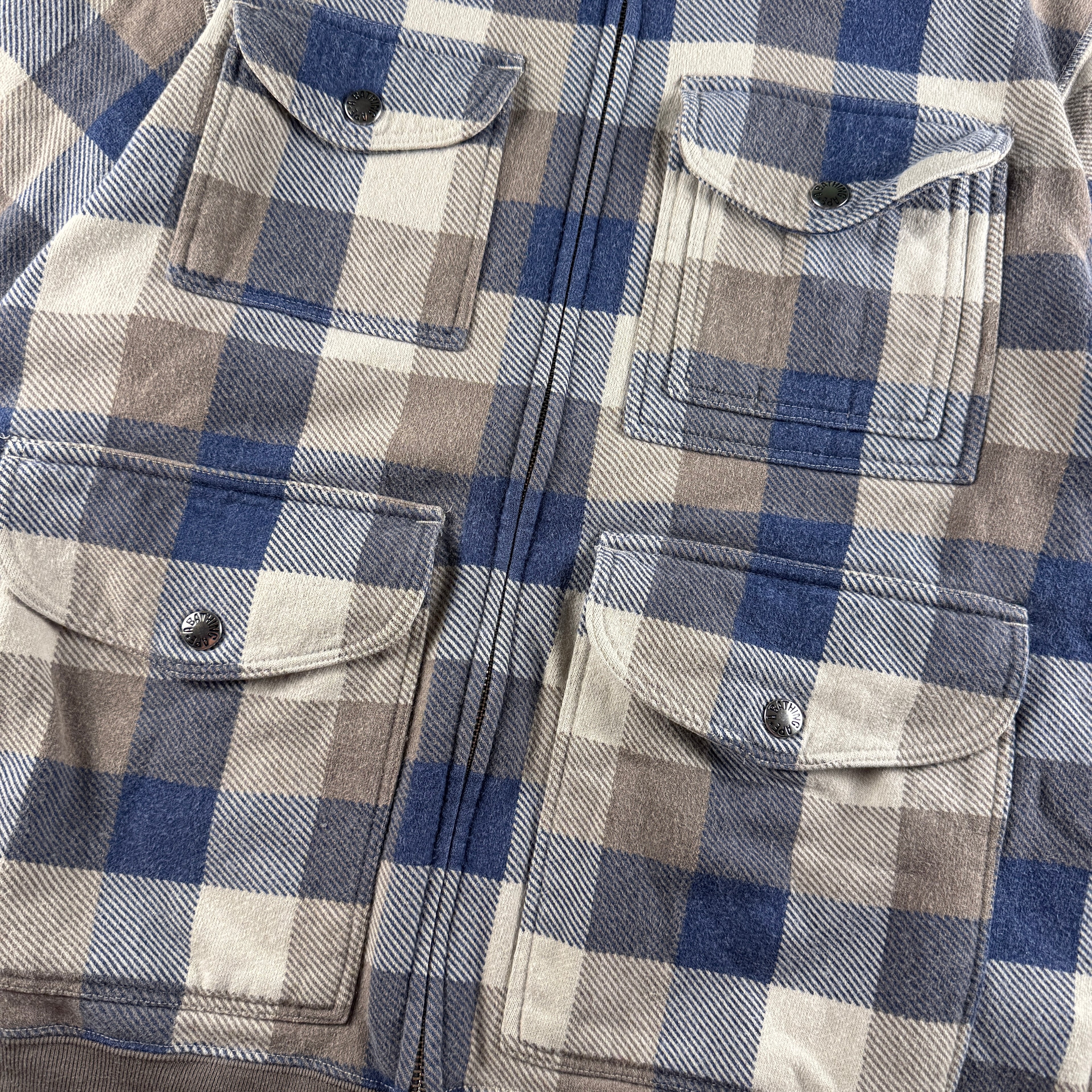 BAPE Buffalo Check Multi Pocket Full Zip Hoodie (M)