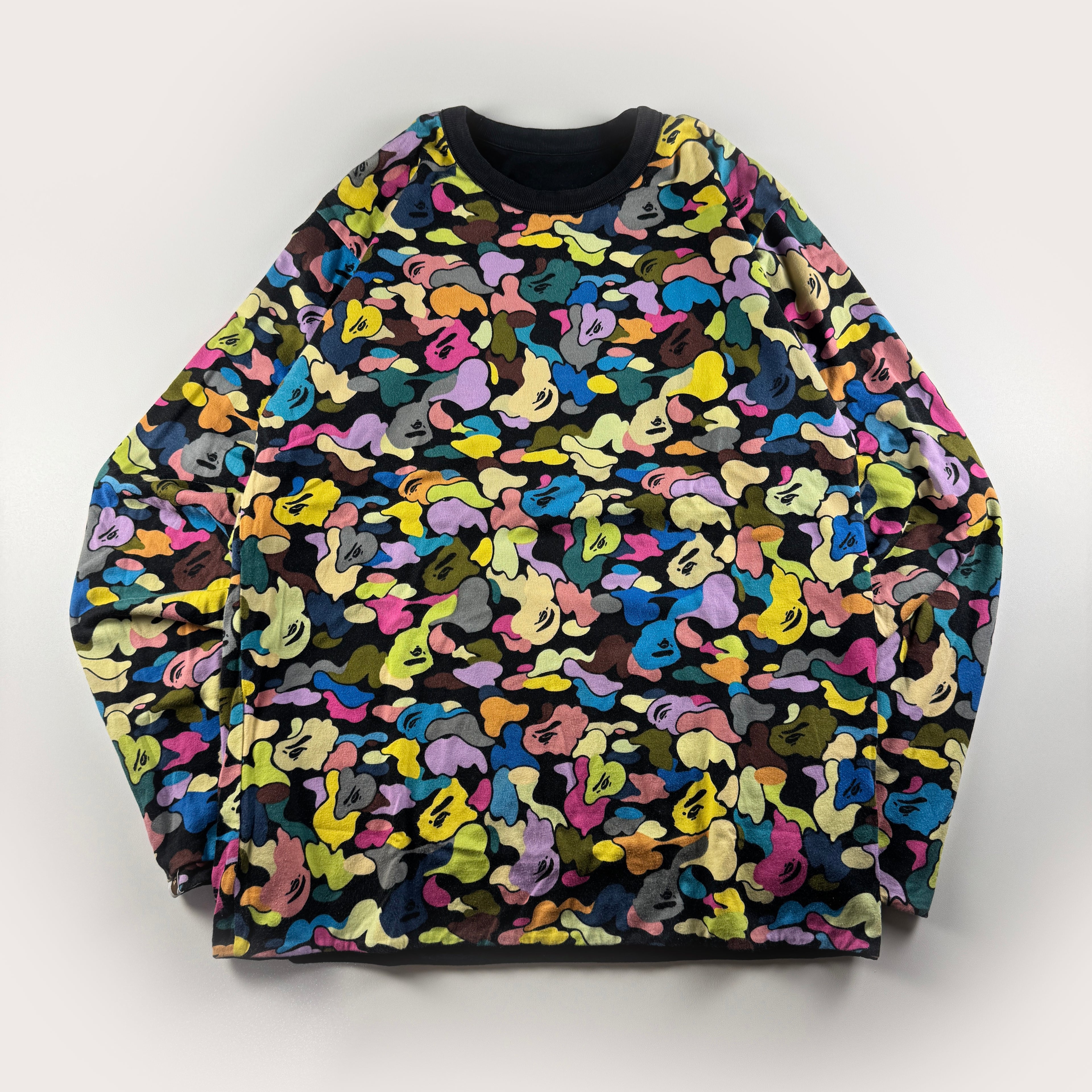 BAPE Multi Camo Reversible L/S Tee (M)