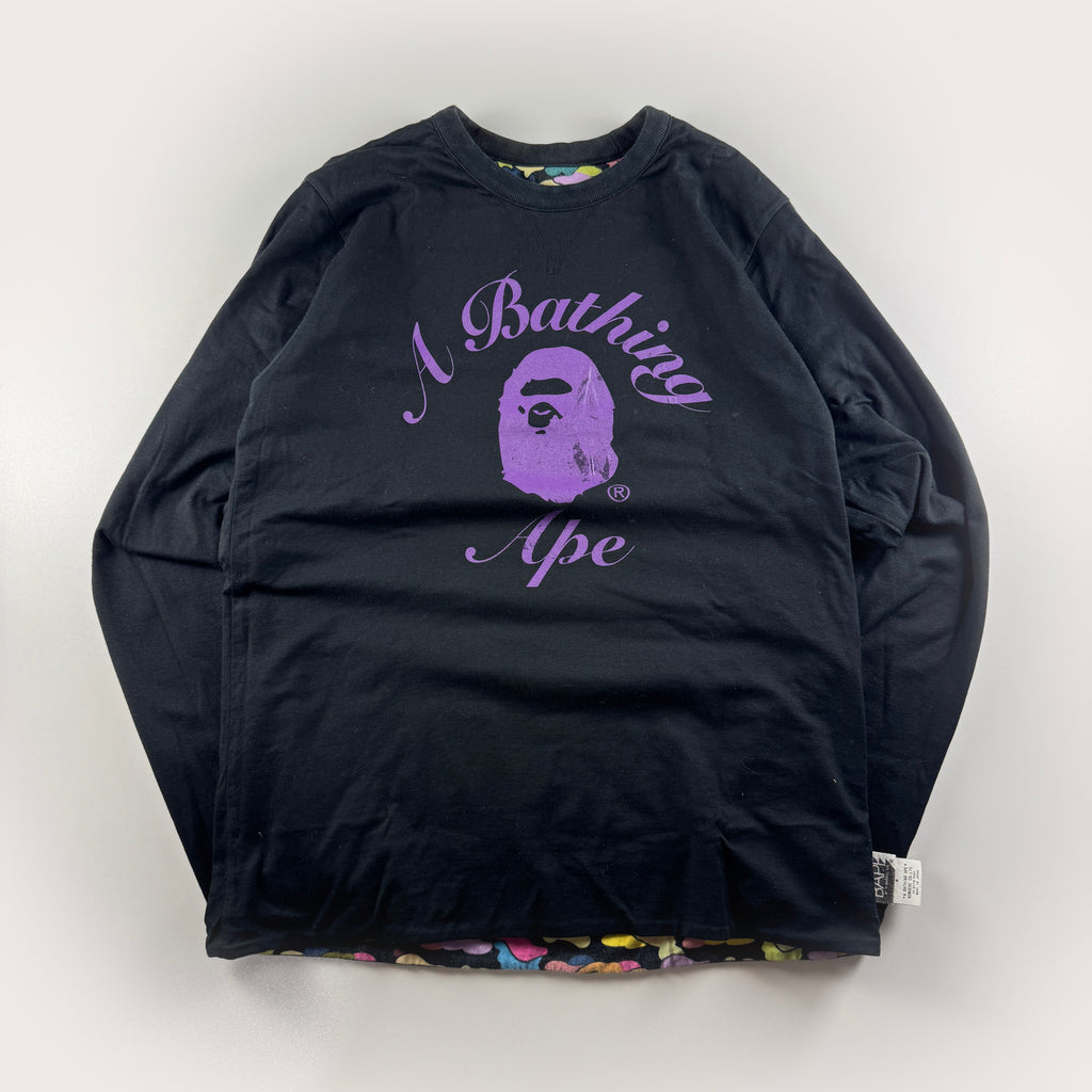 BAPE Multi Camo Reversible L/S Tee (M)