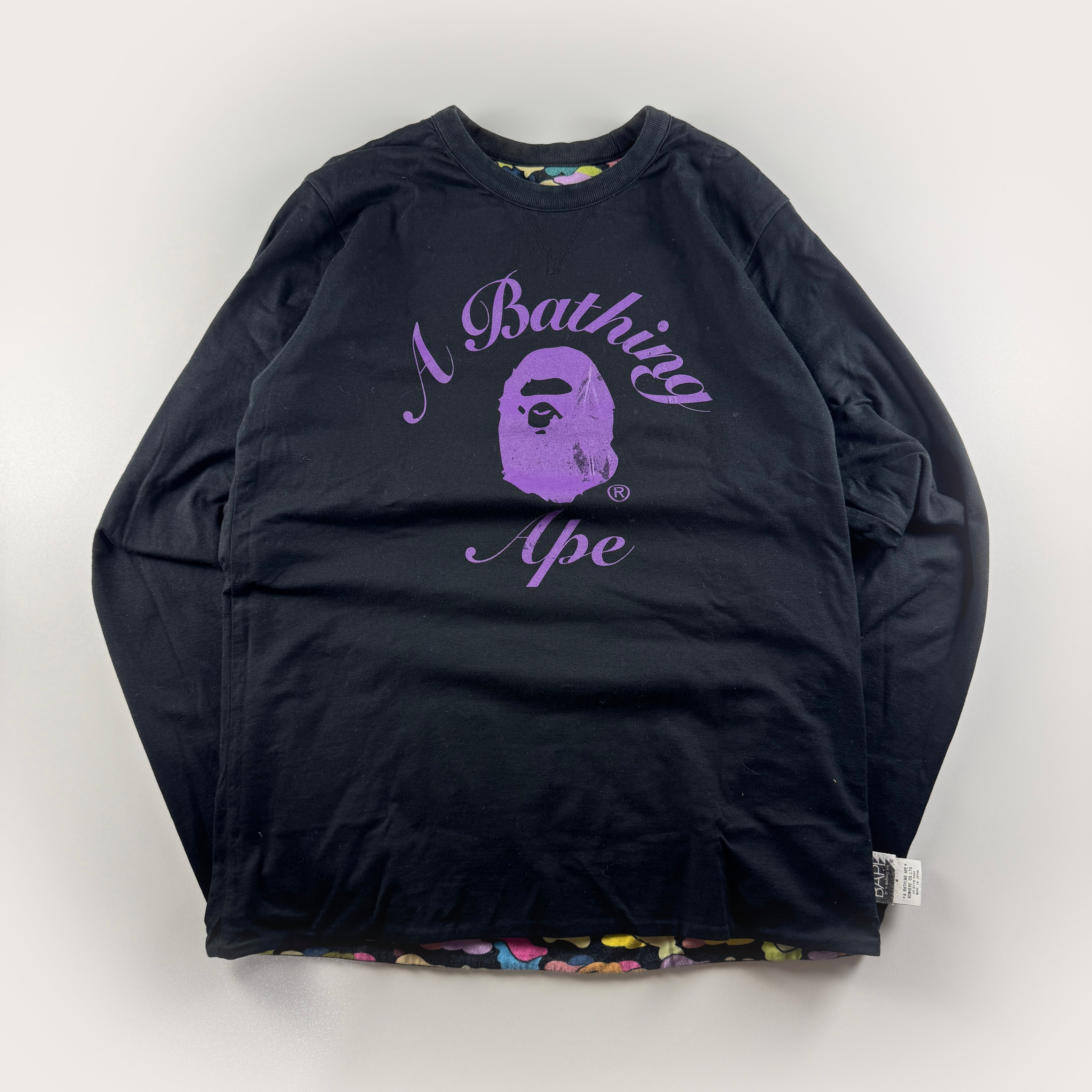 BAPE Multi Camo Reversible L/S Tee (M)