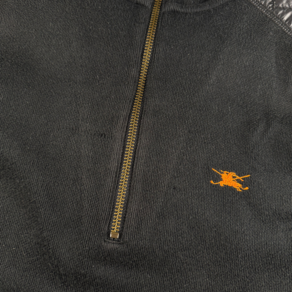 Burberry Golf Black 1/4 Zip Fleece Sweater (L)