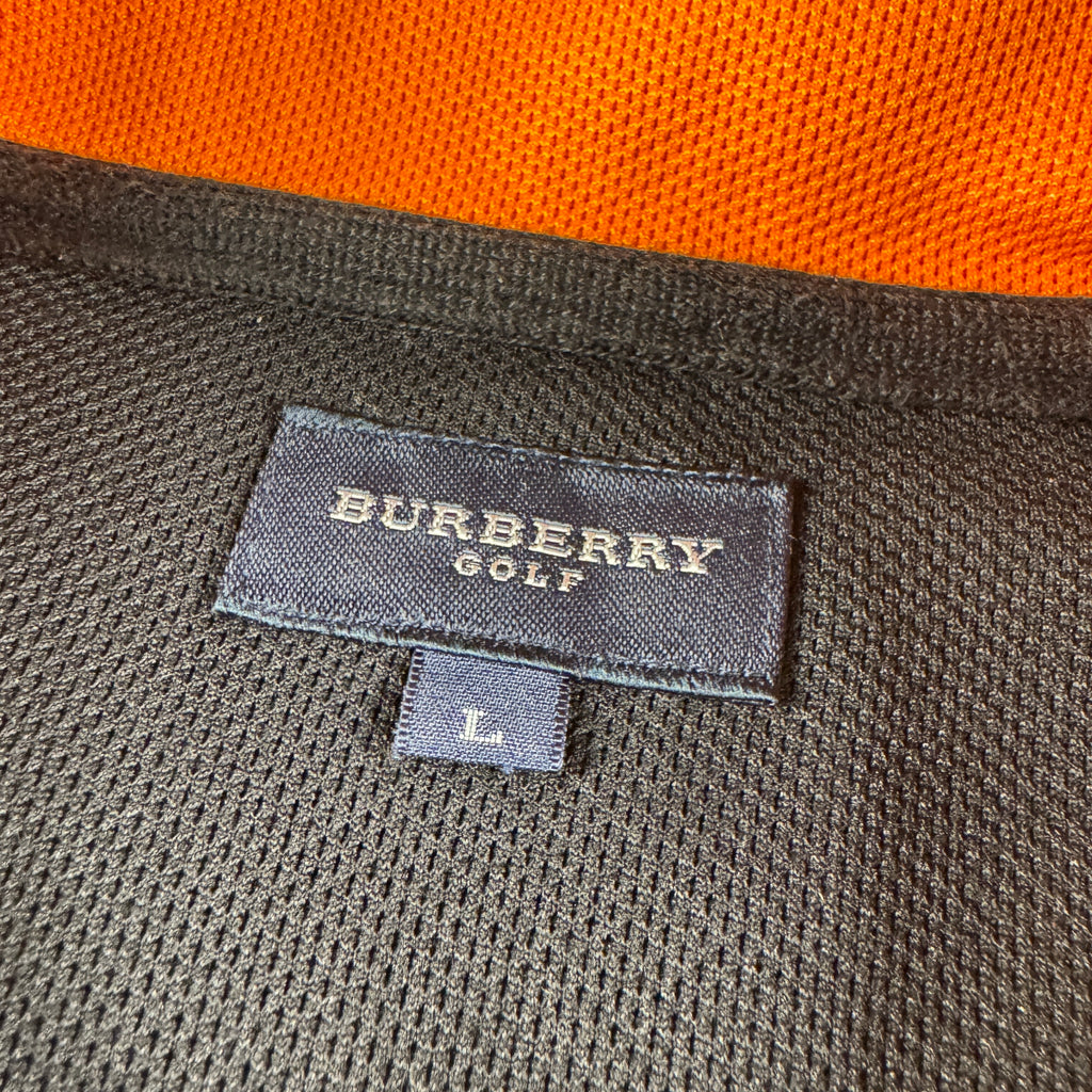 Burberry Golf Black 1/4 Zip Fleece Sweater (L)