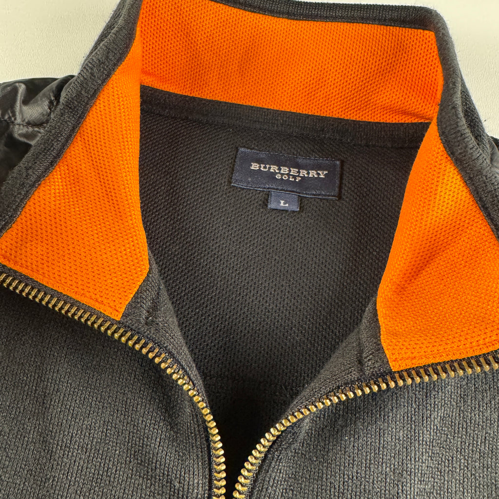 Burberry Golf Black 1/4 Zip Fleece Sweater (L)