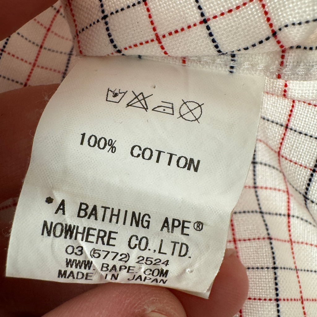 BAPE Short Sleeve Checkered Shirt (S)