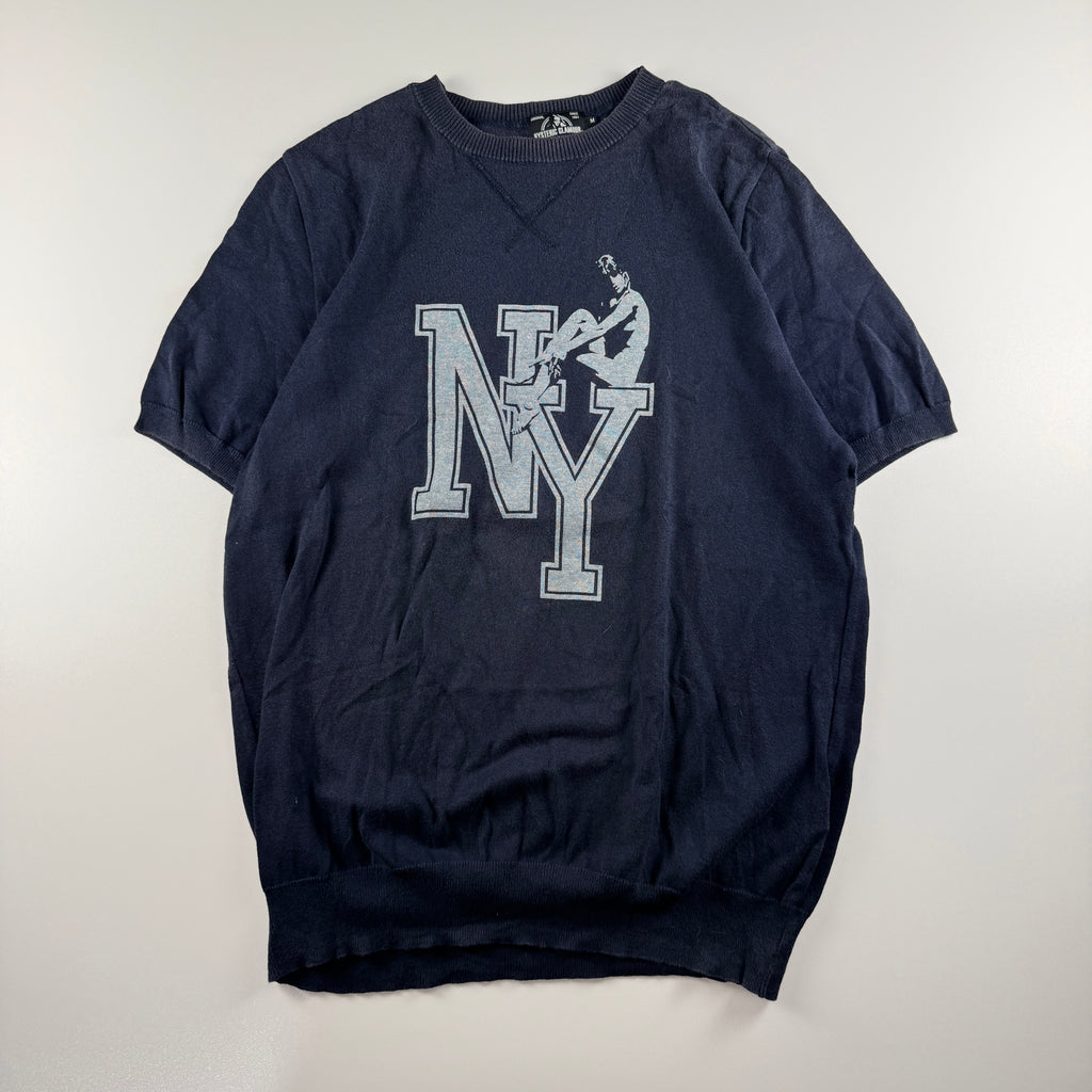 Hysteric Glamour Navy Knit Tee (M)