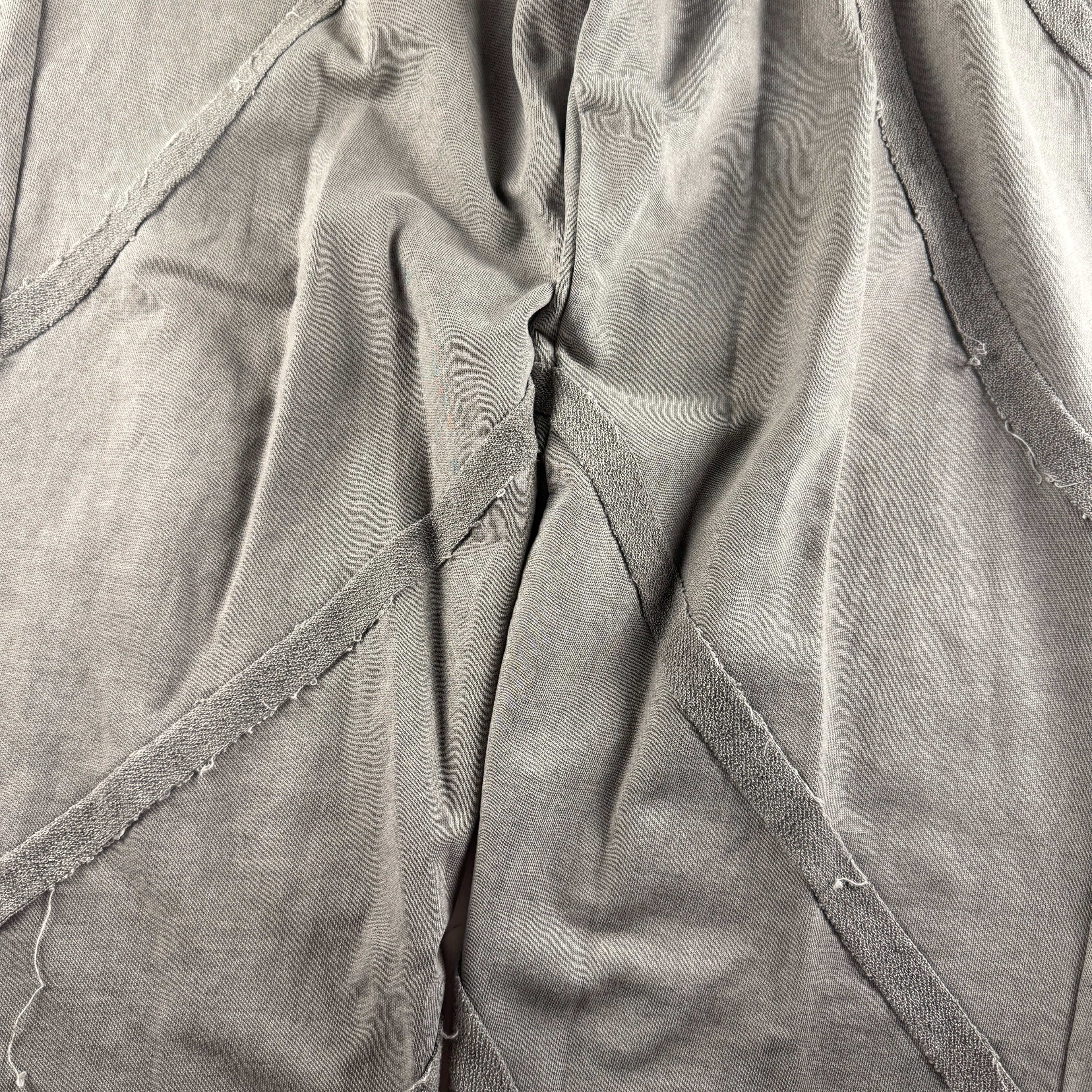 COLN Distressed Wide Grey Sweatpants (Free Size)