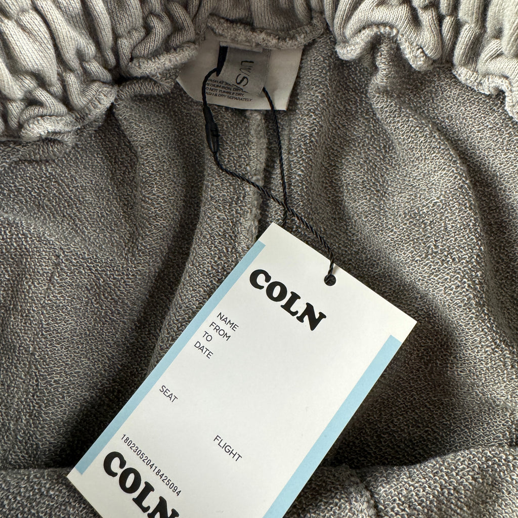 COLN Distressed Wide Grey Sweatpants (Free Size)