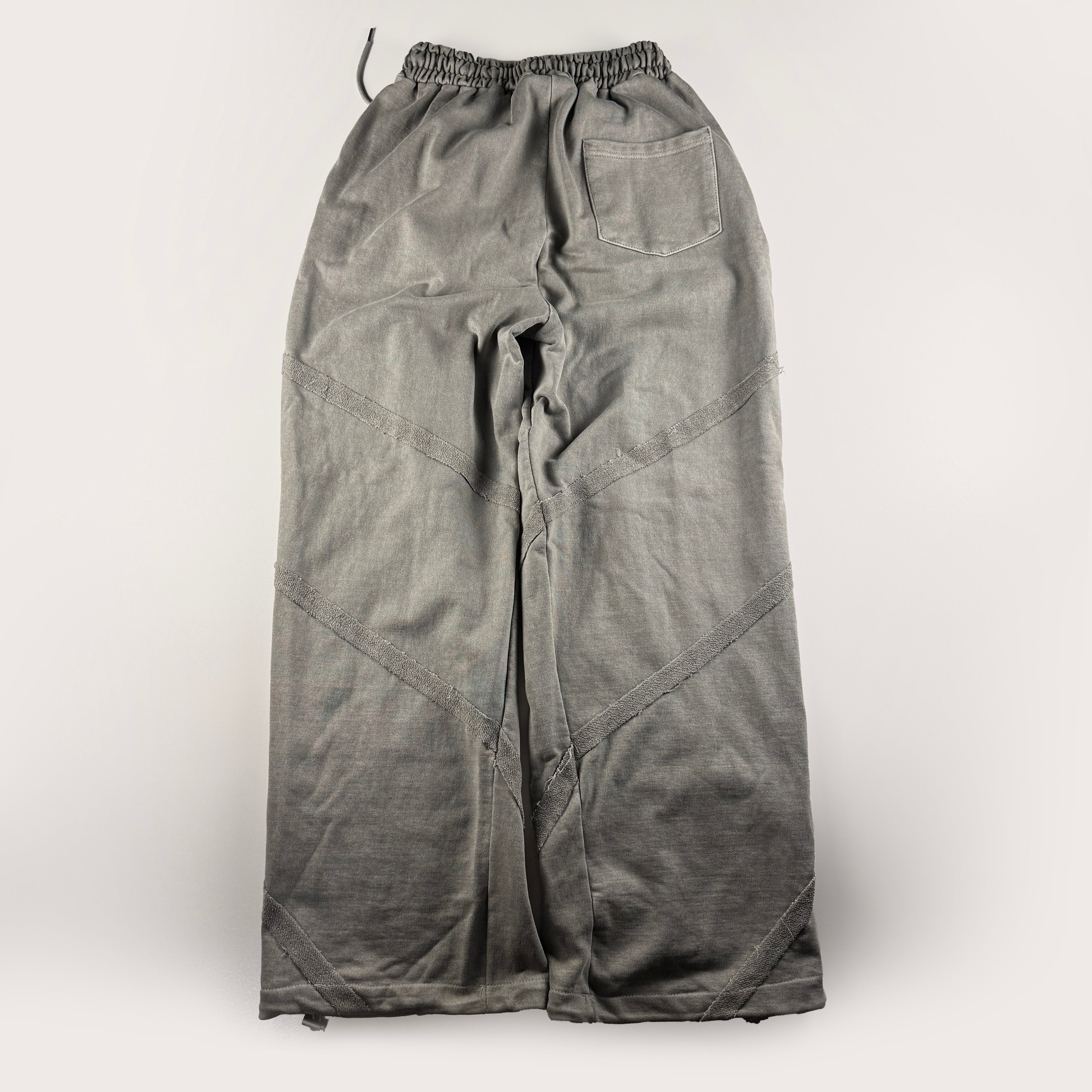 COLN Distressed Wide Grey Sweatpants (Free Size)