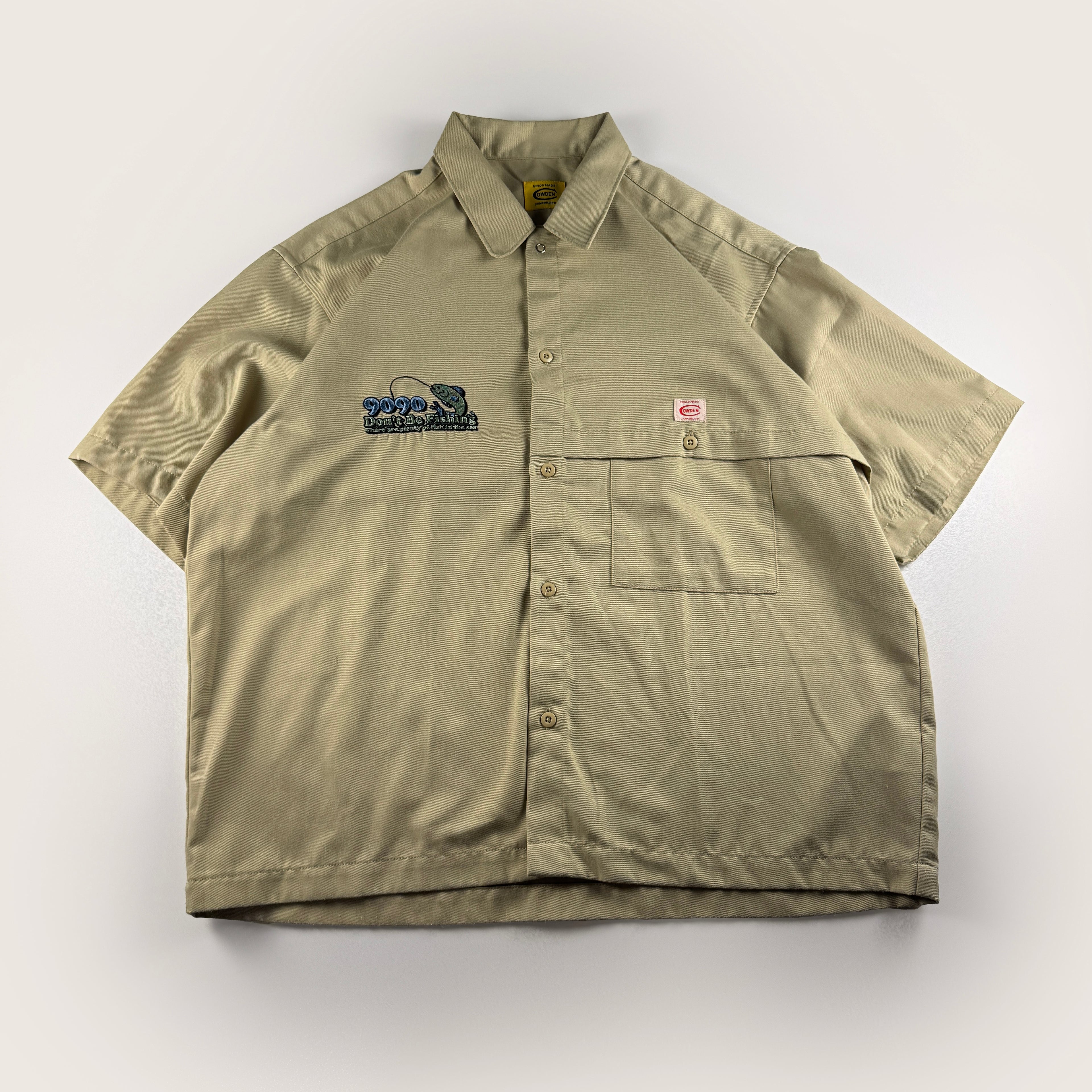 9090 x COWDEN Fishing Beige Shirt (L)