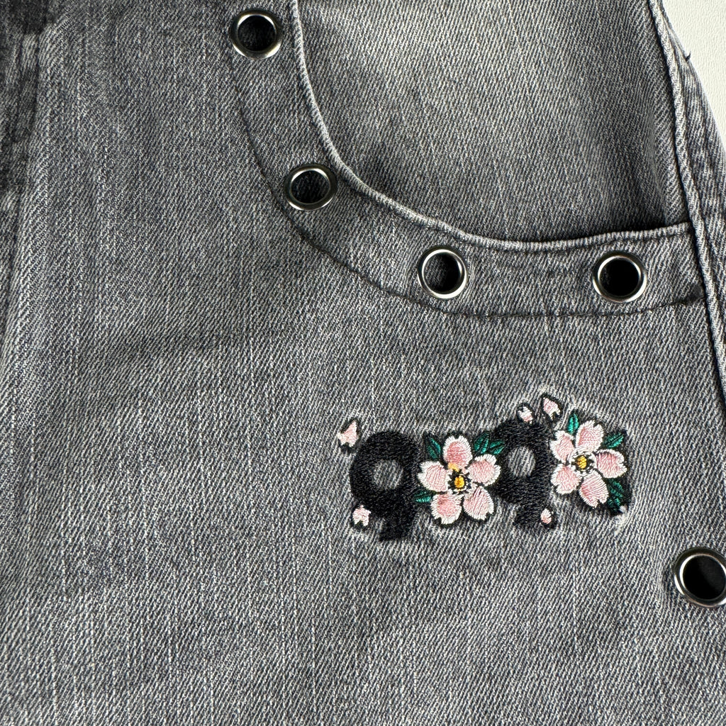 9090 x Death "56 Sentence" Metal Eyelet Baggy Pants (L)
